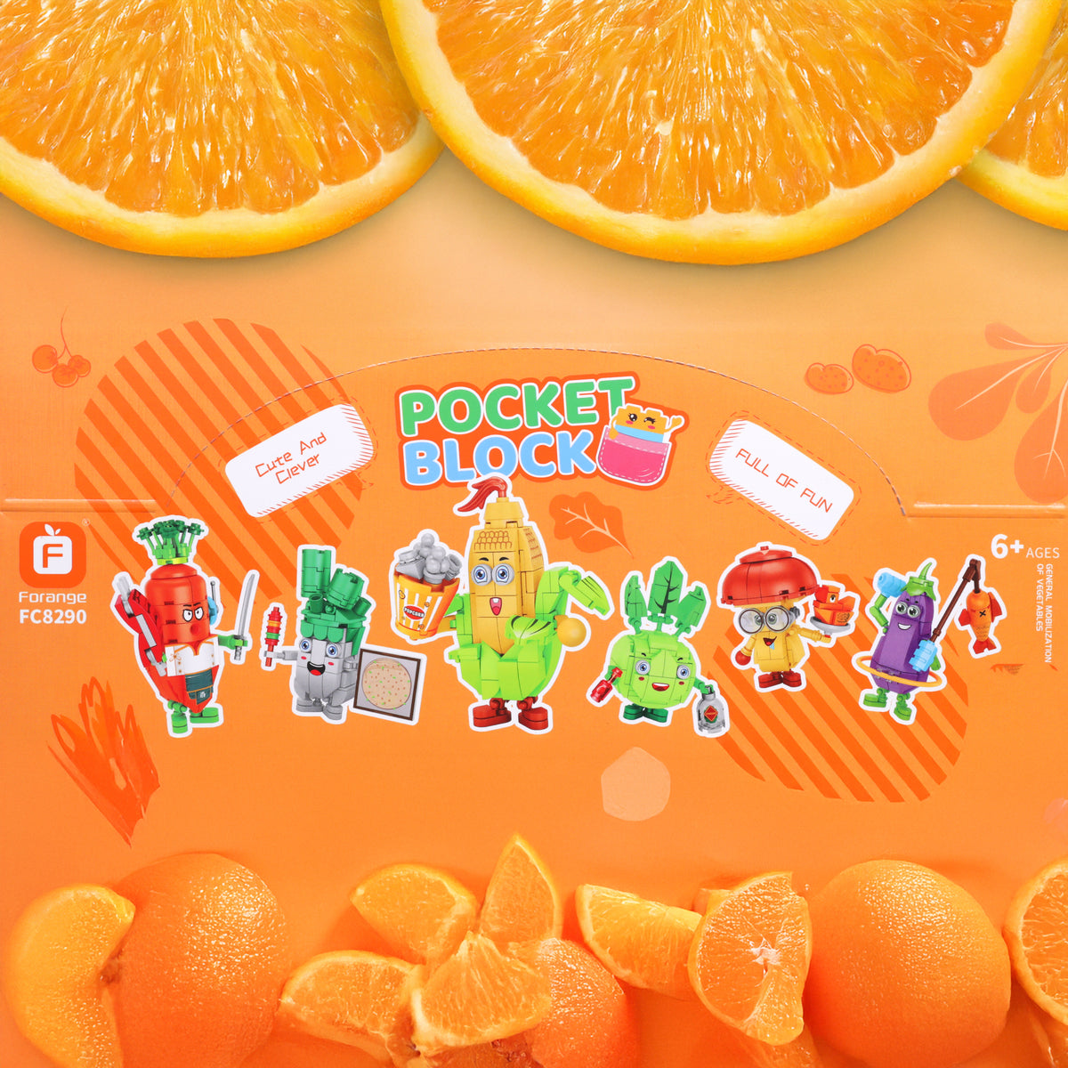 Pocket Block Vegetables 113pc - Assorted Designs