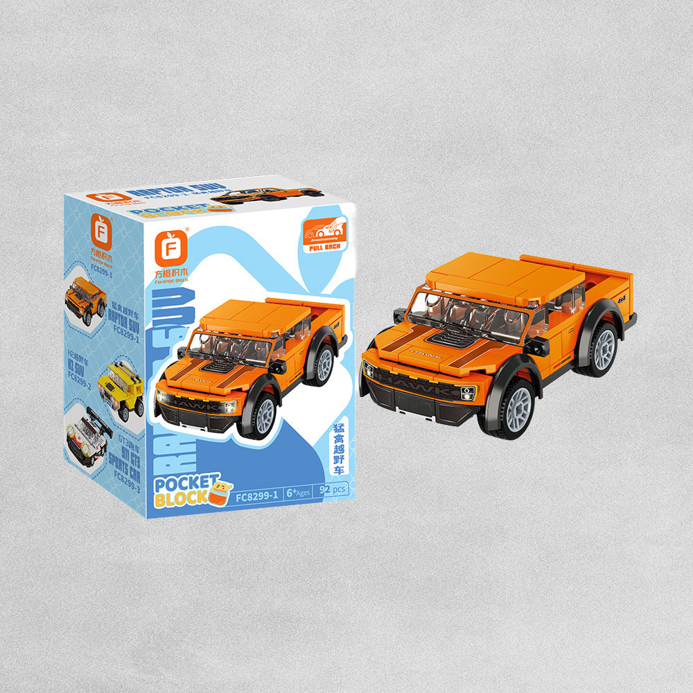 Pocket Block Vehicle 113pc - Assorted Designs
