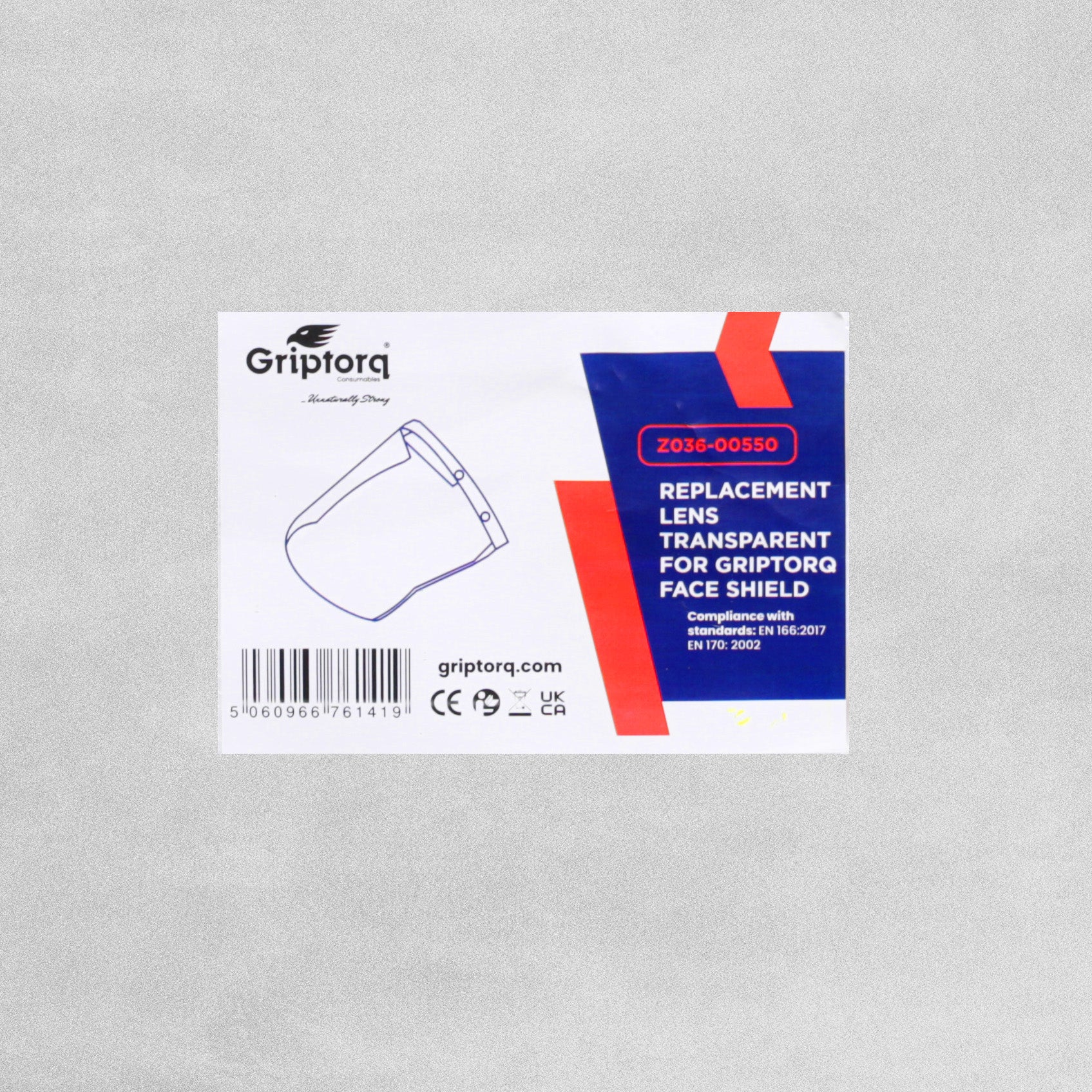Griptorq Face Shield Replacement Lens Transparent
