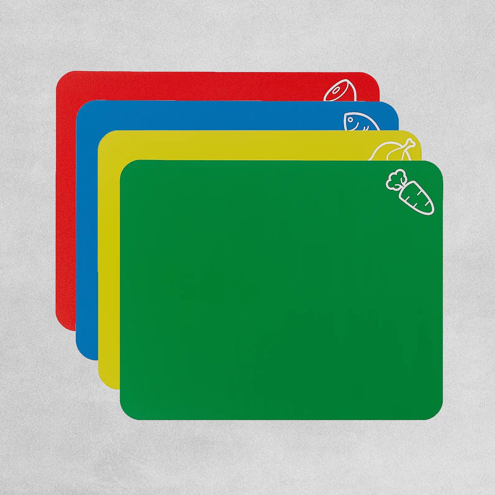 Fackelmann Flexible Cutting Mats - 4 Pack Mixed Colours