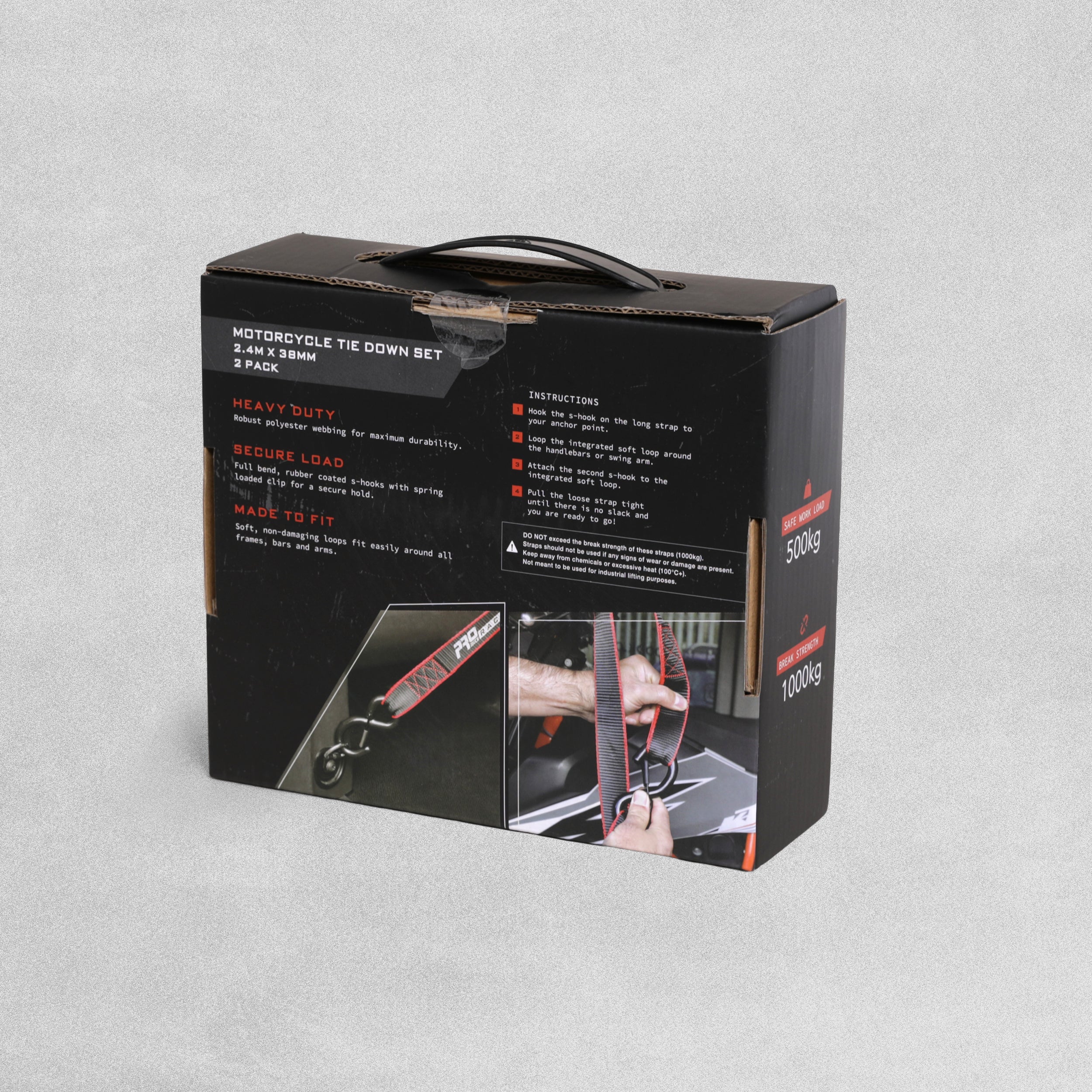 ProMech Motorcycle Tie Down Set - 2pcs