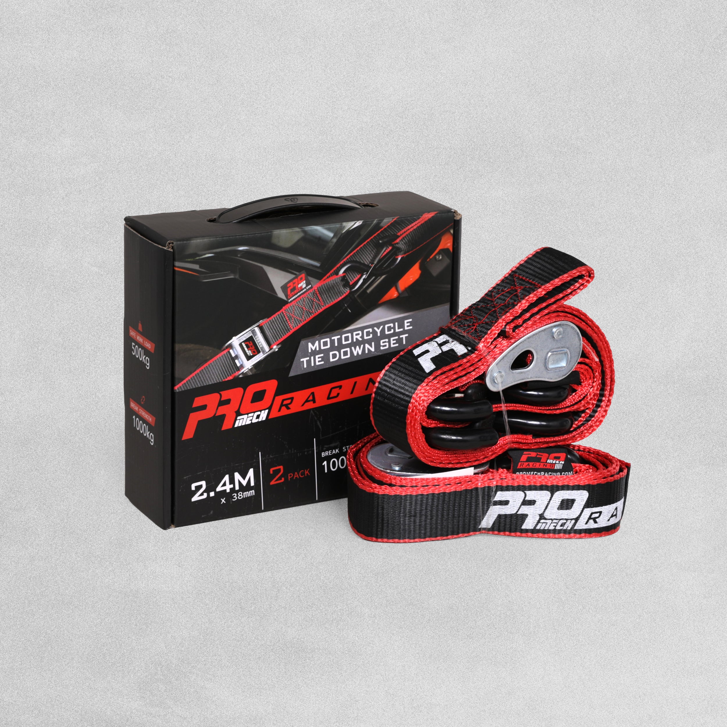 ProMech Motorcycle Tie Down Set - 2pcs