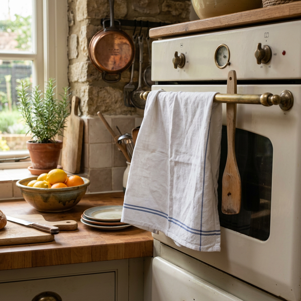 Tea Towel 50 x 76cm Blue Striped