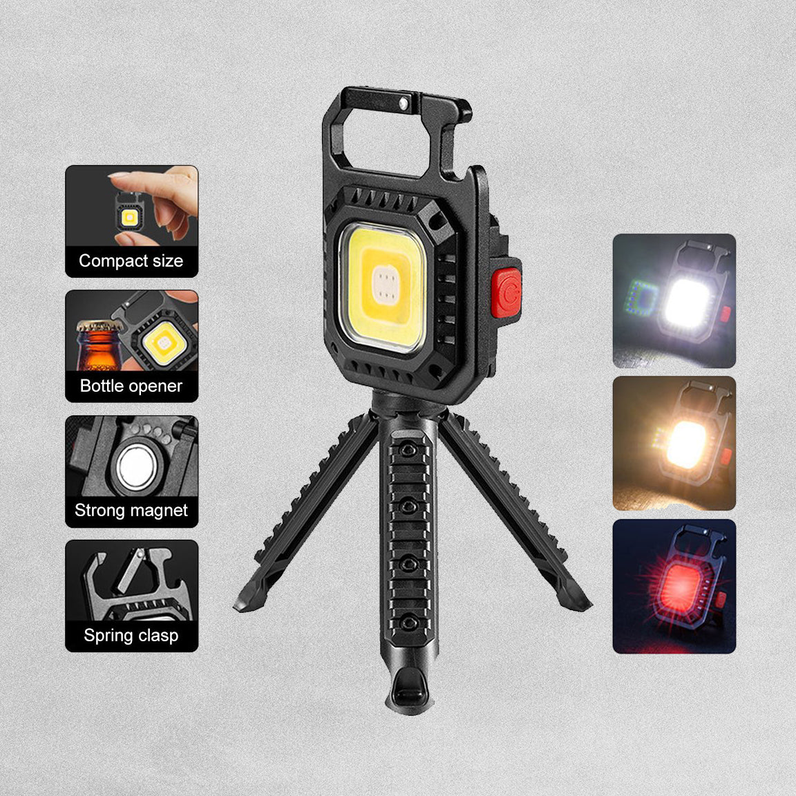 Extrastar LED Rechargeable Keychain With Light. 7 Modes 510 Lumens Max