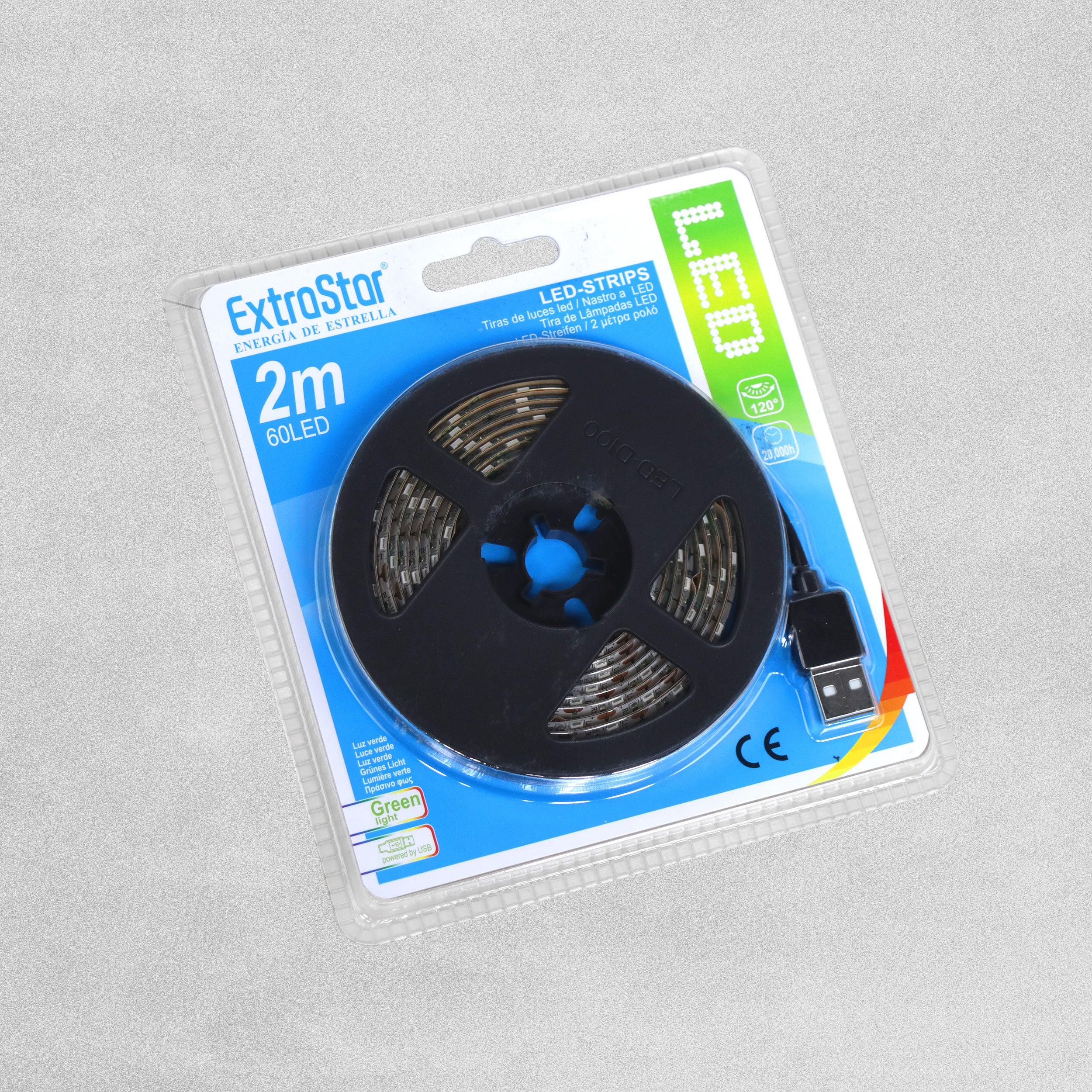 Extra Star 2m 60 Led-Strip Green Light