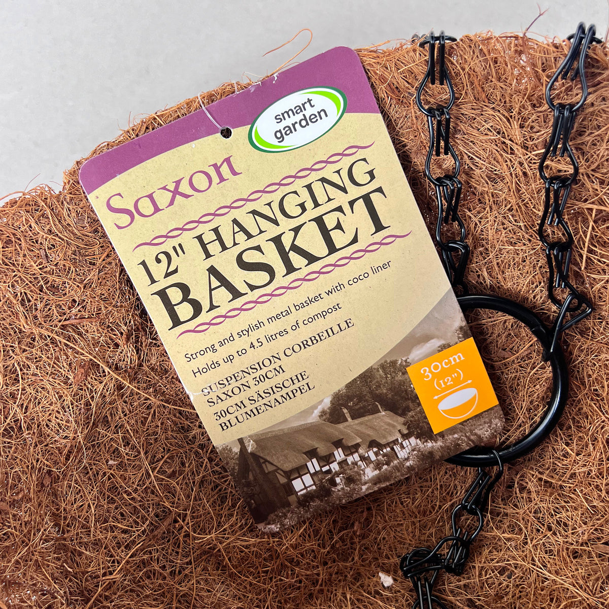 Smart Garden 12" Saxon Hanging Basket