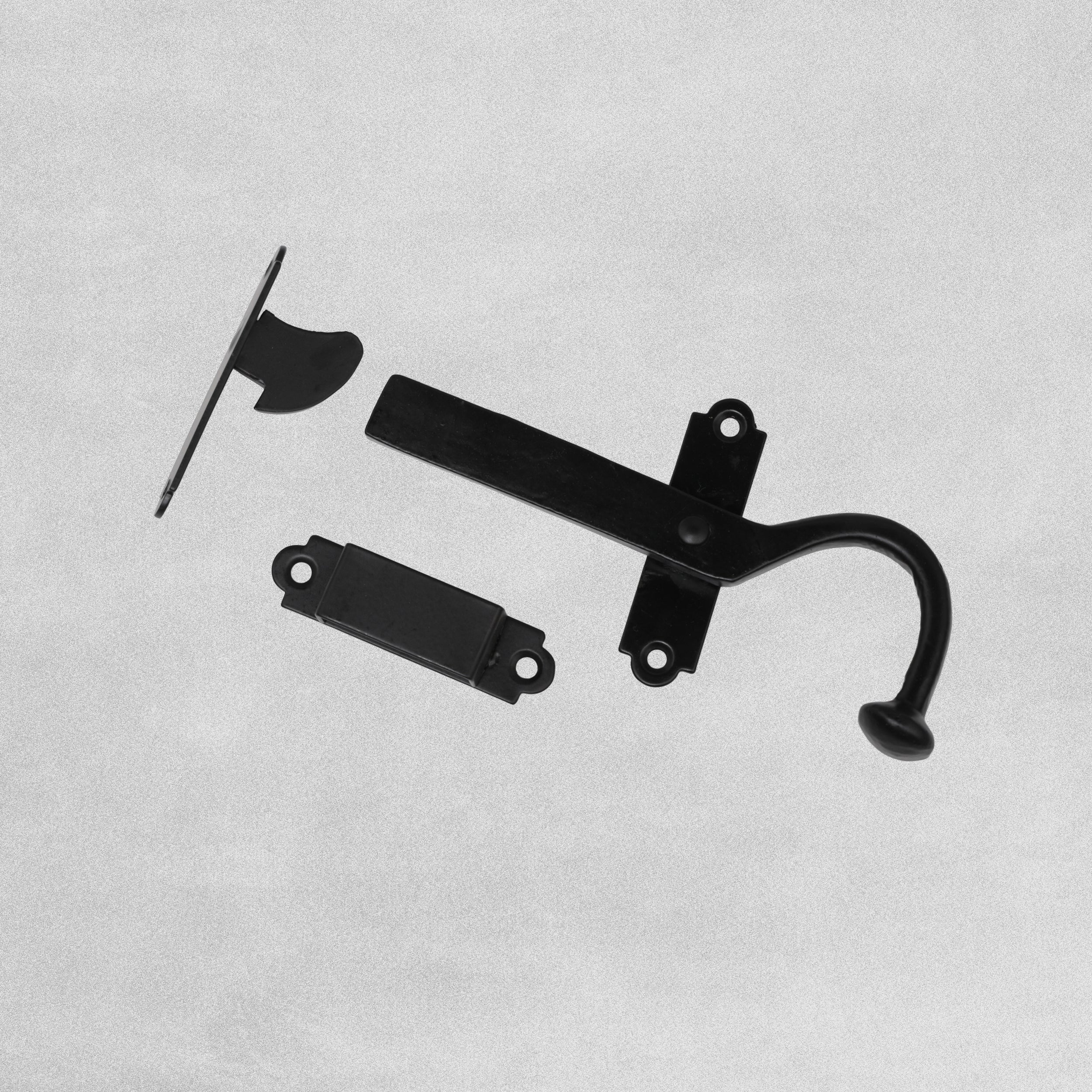 Surface Gate Latch Black - 150mm