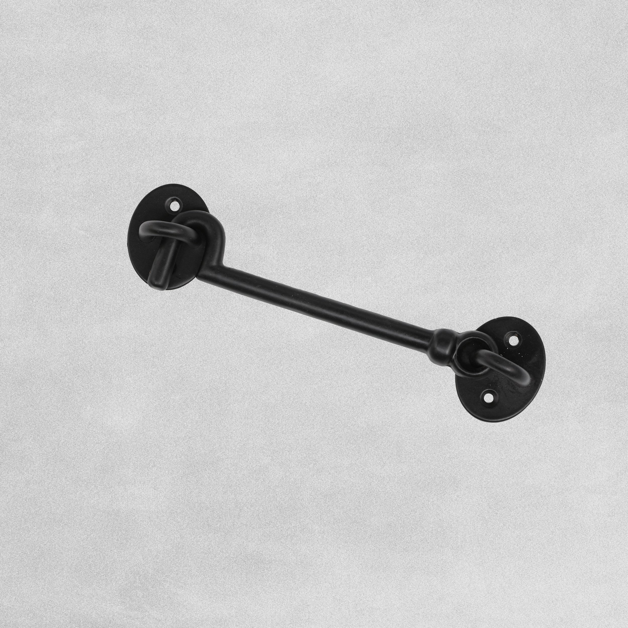 6" Black Cabin Hook