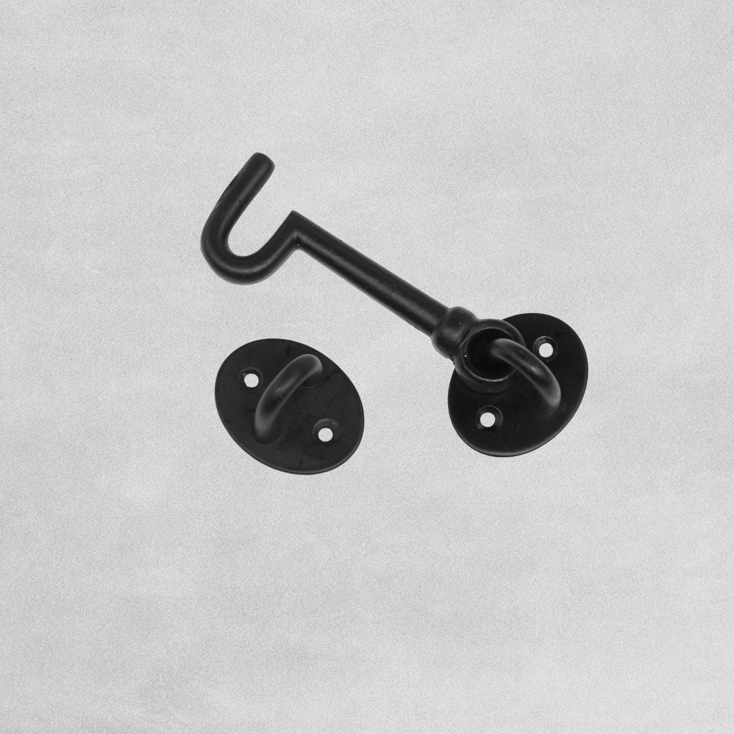 4" Black Cabin Hook