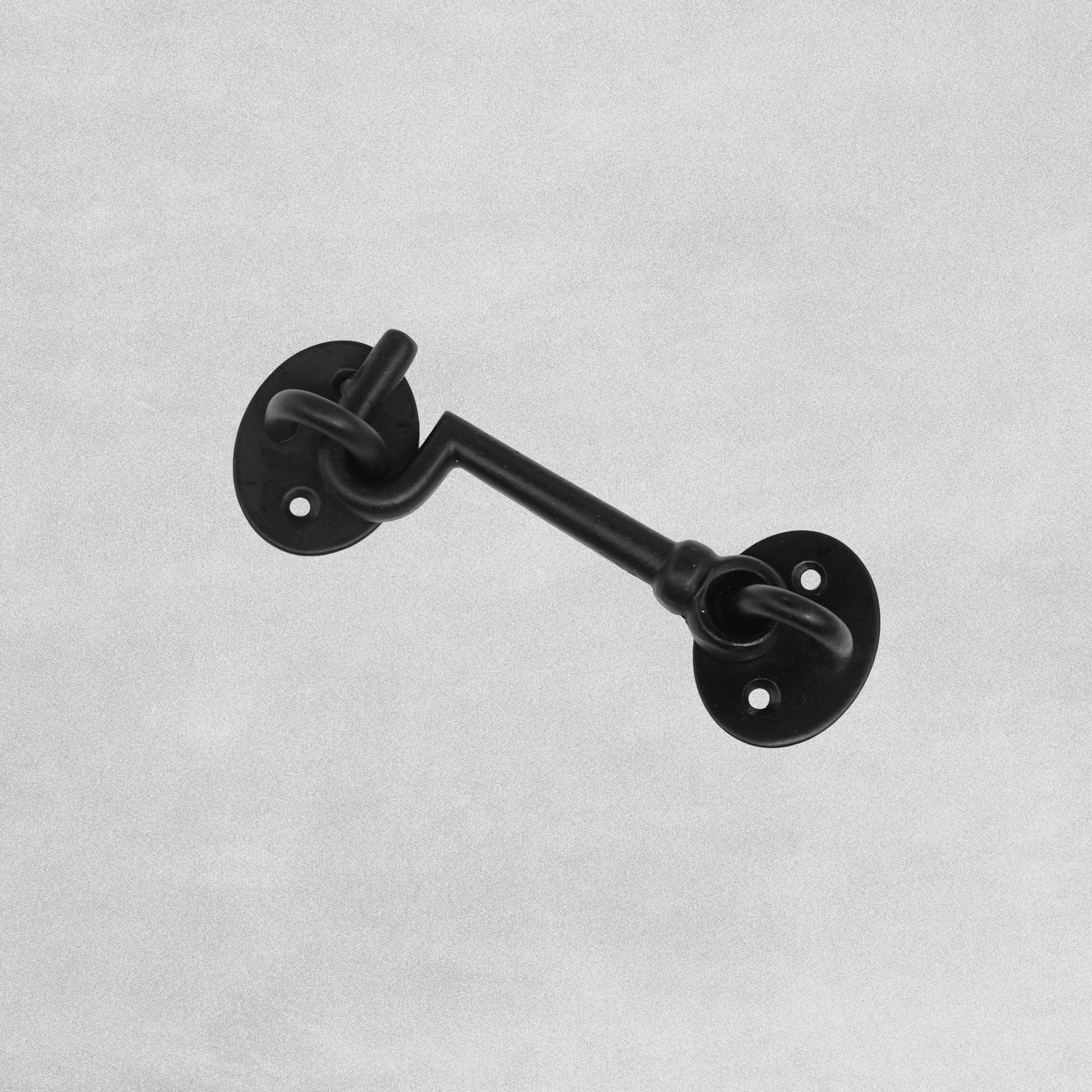 4" Black Cabin Hook