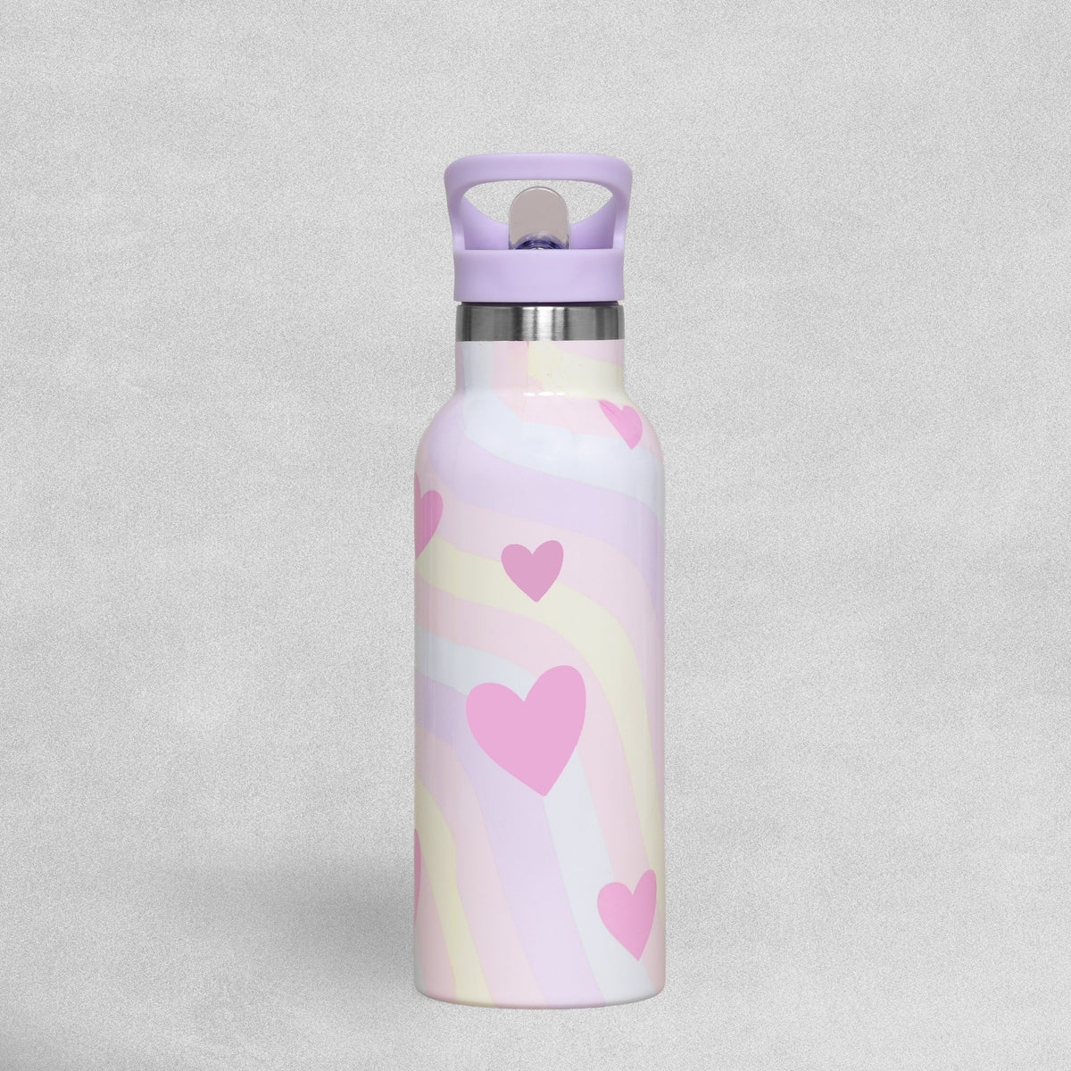 Captive Brands Paw Boutique Hearts Stainless Steel Bottle with Straw 500ml