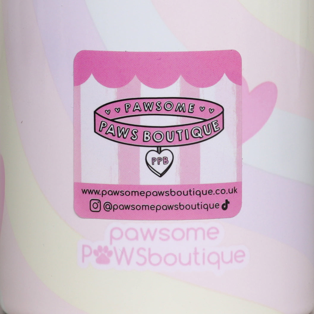 Captive Brands Paw Boutique Hearts Stainless Steel Bottle with Straw 500ml