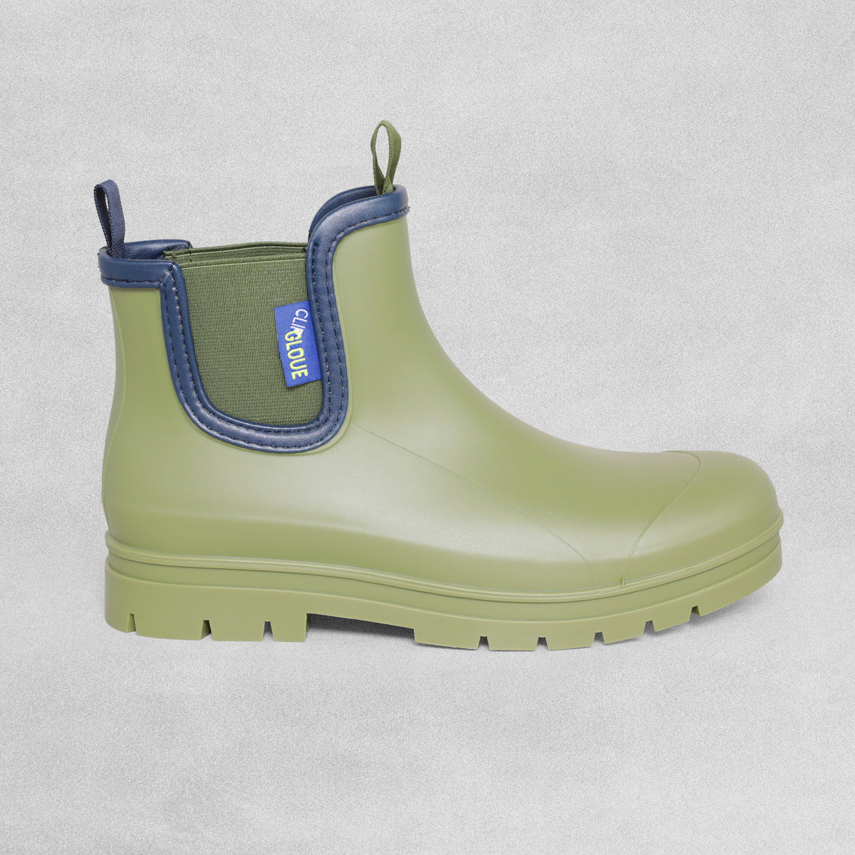 ClipGlove Ankle Boots - Khaki and Navy Ankle Wellington Boots