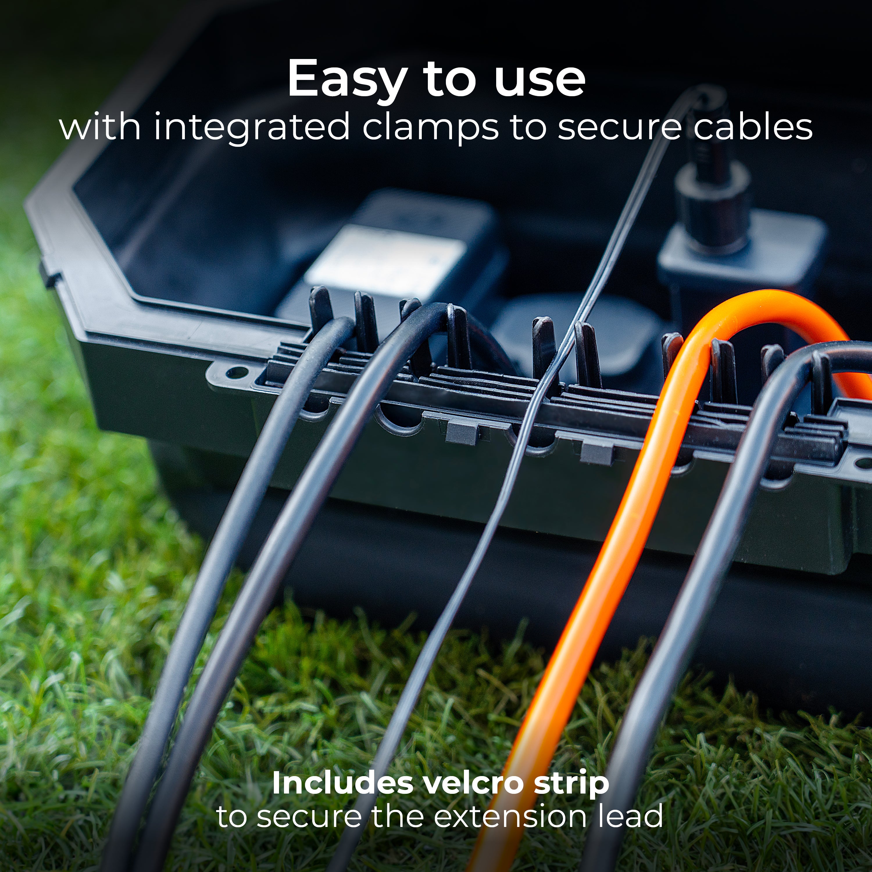 Masterplug Weatherproof Outdoor Power Box with 4 Socket 8m Extension Lead