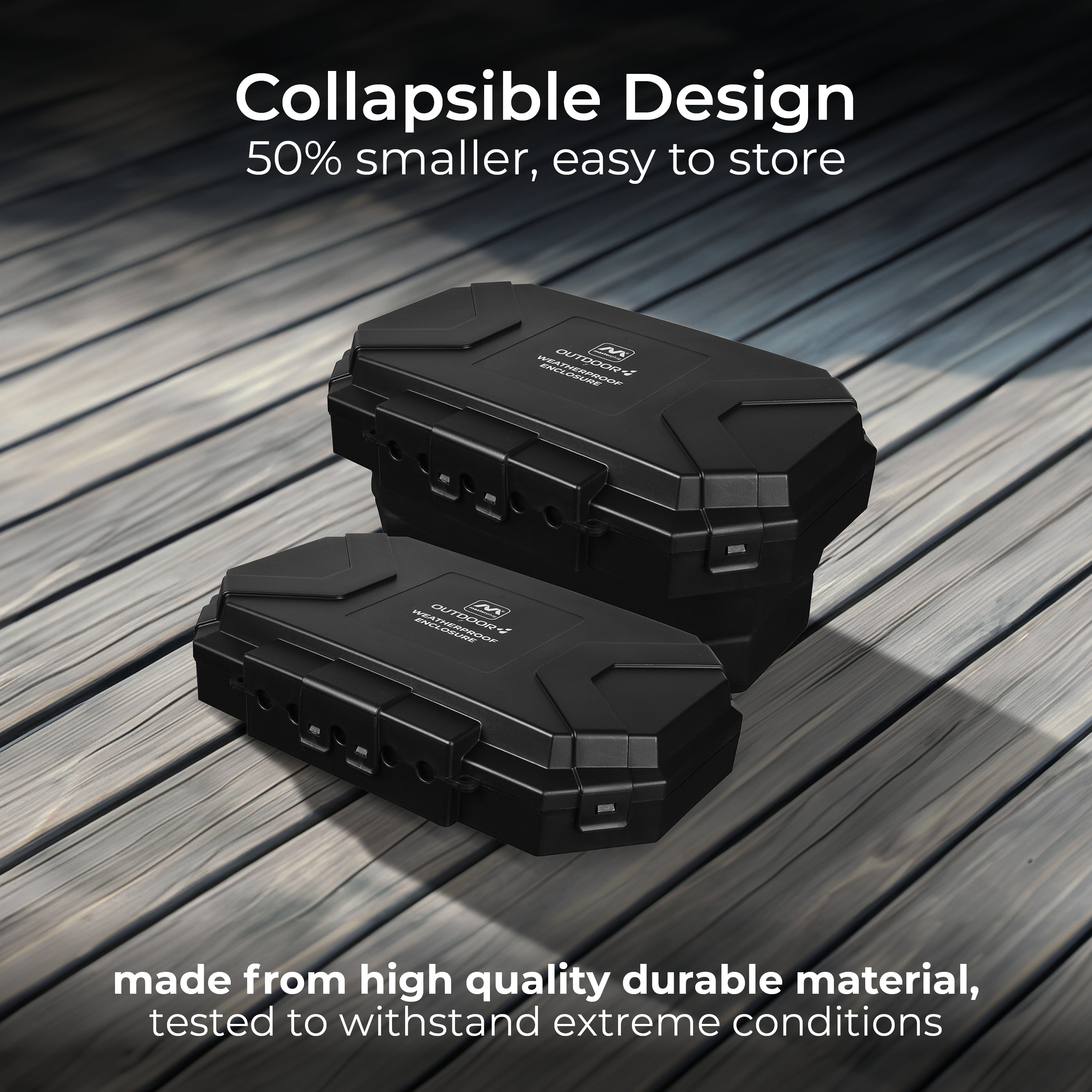 Masterplug Weatherproof Outdoor Power Box with 4 Socket 8m Extension Lead