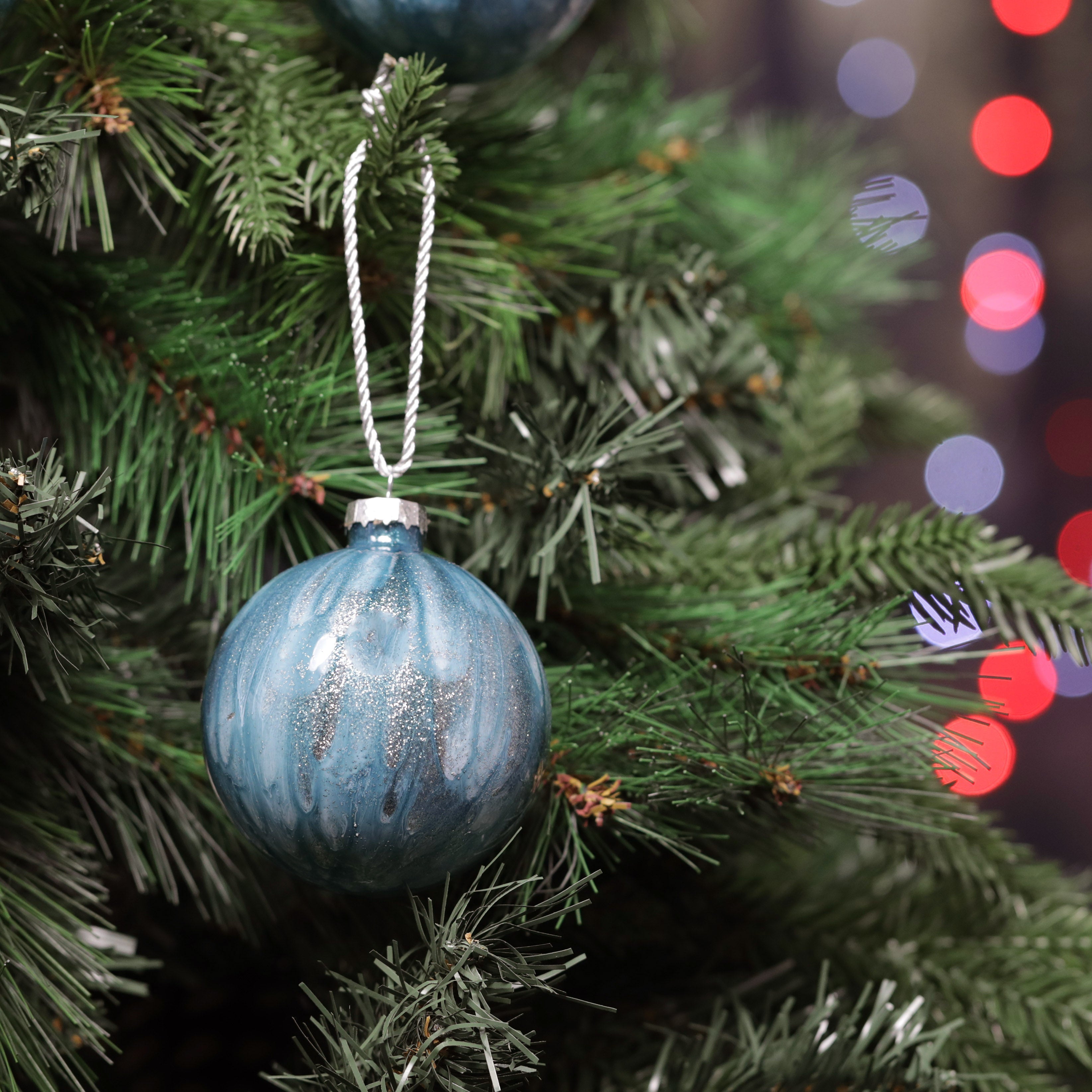 Ceramic Marble Bauble 1pc