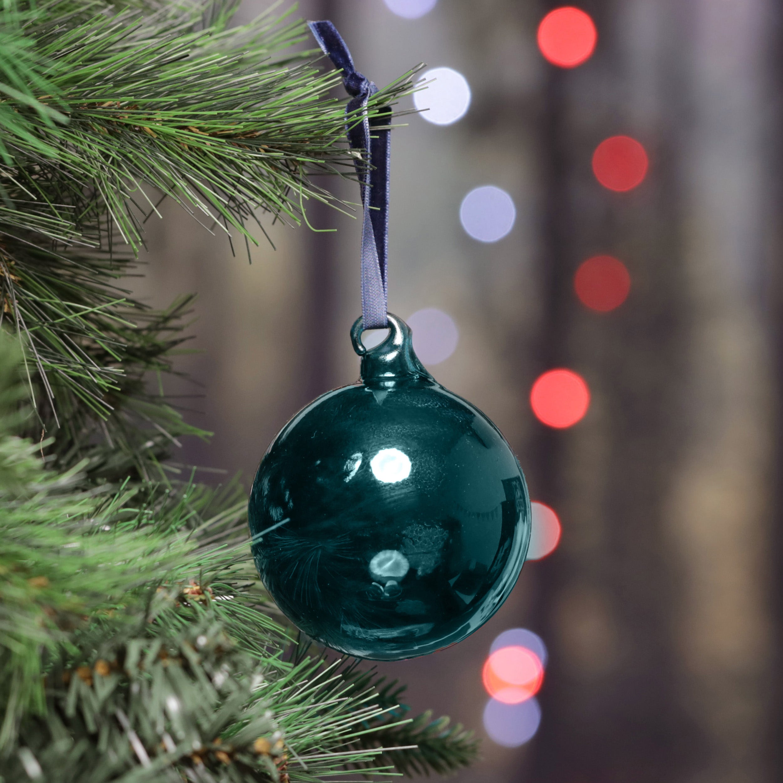 Set of 4 Glass Baubles - Various Colours Available