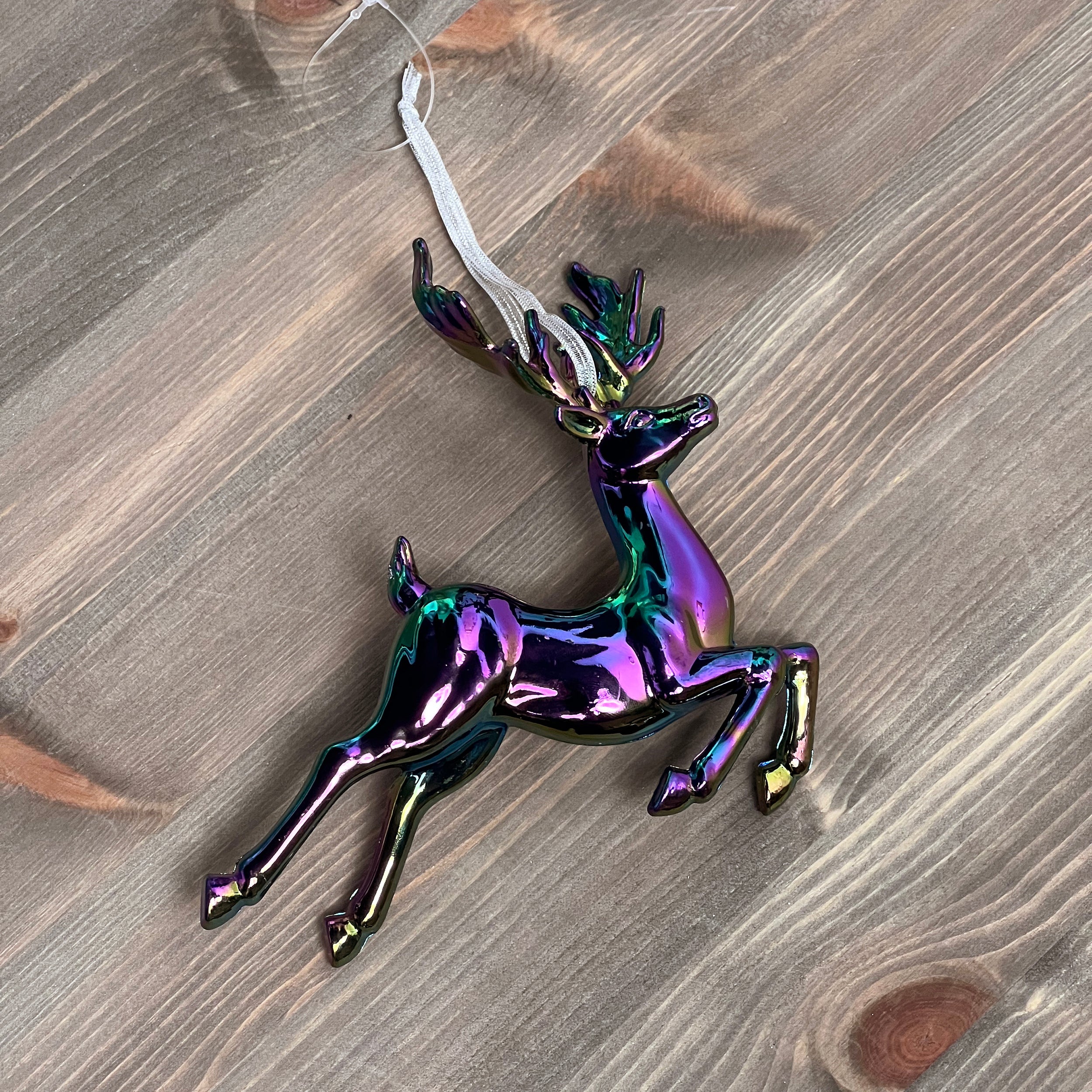 Festive Petrol Reindeer Decoration - 15cm