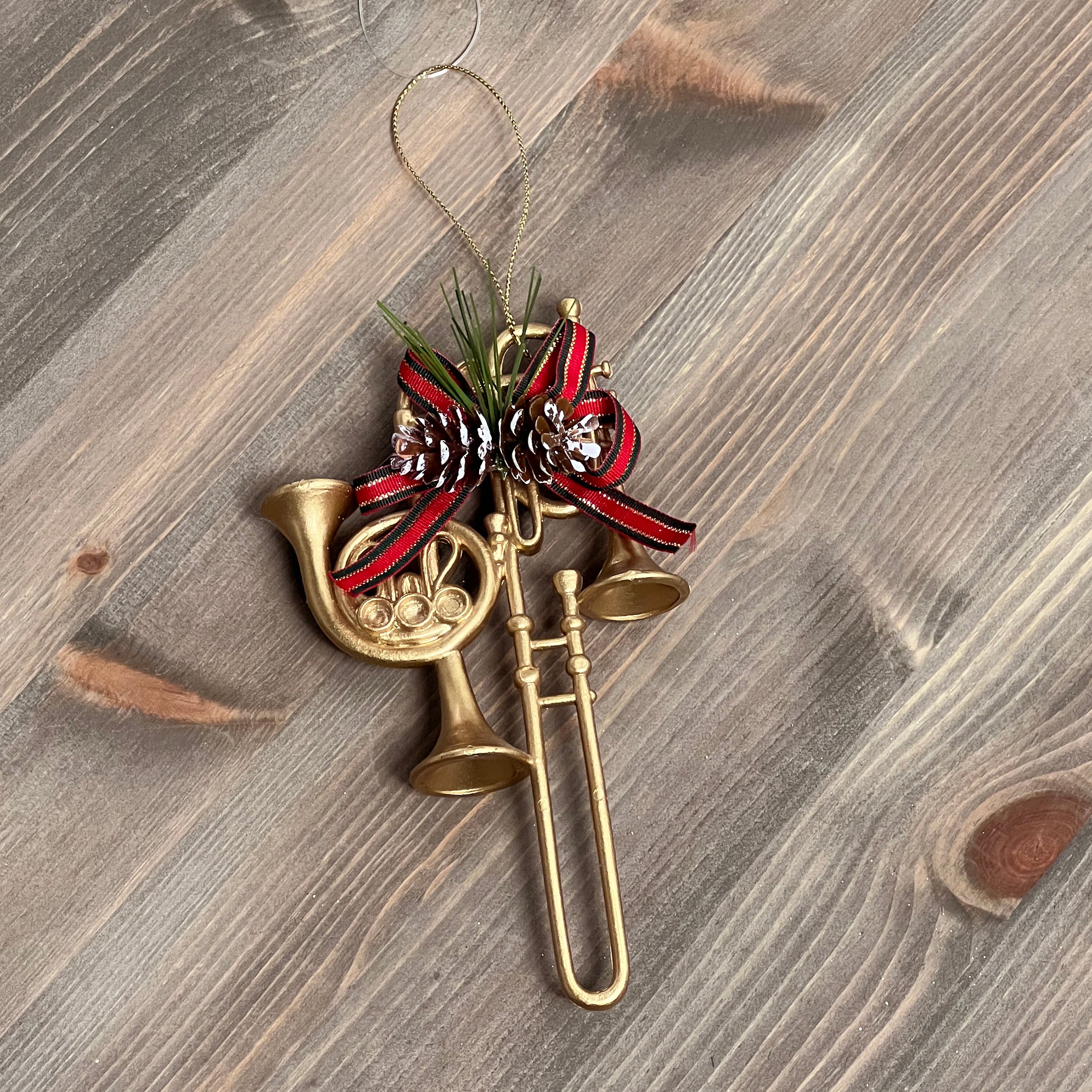 Festive Gold Musical Instrument Decoration - 14cm