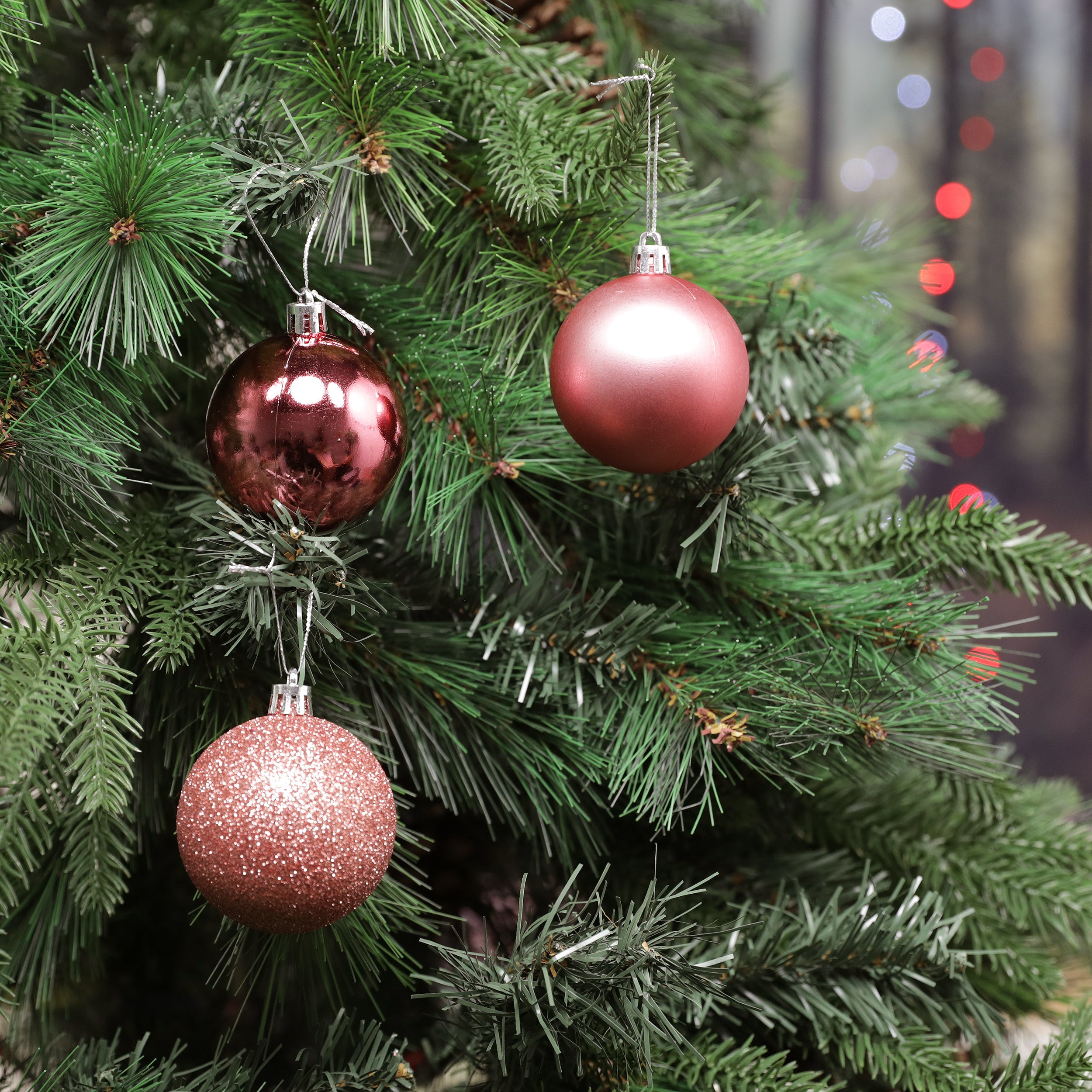 Festive Shatterproof Baubles - 24pcs