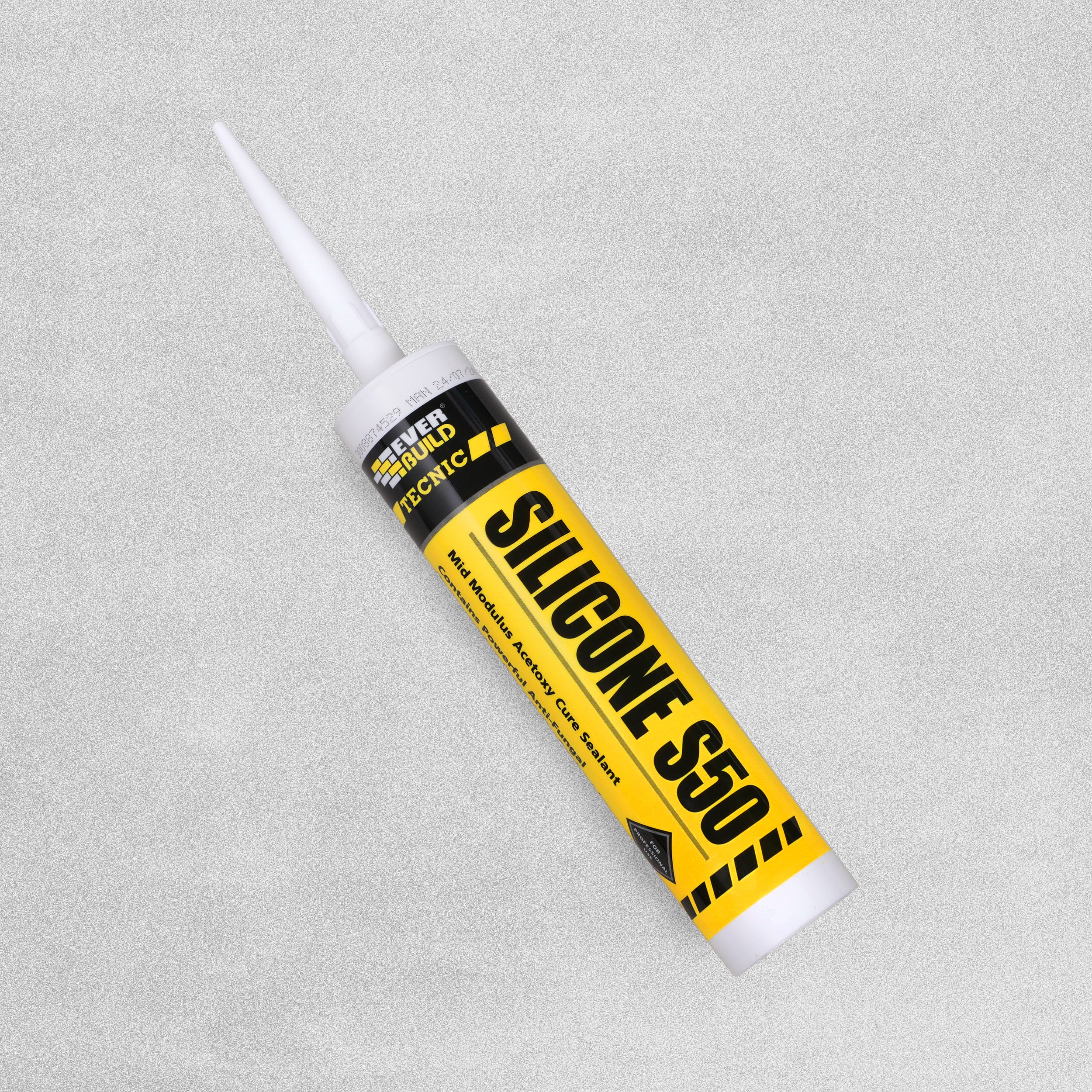 EverBuild Tecnic Silicone S50 Anti Fungal White Acetoxy Sealant 310ml