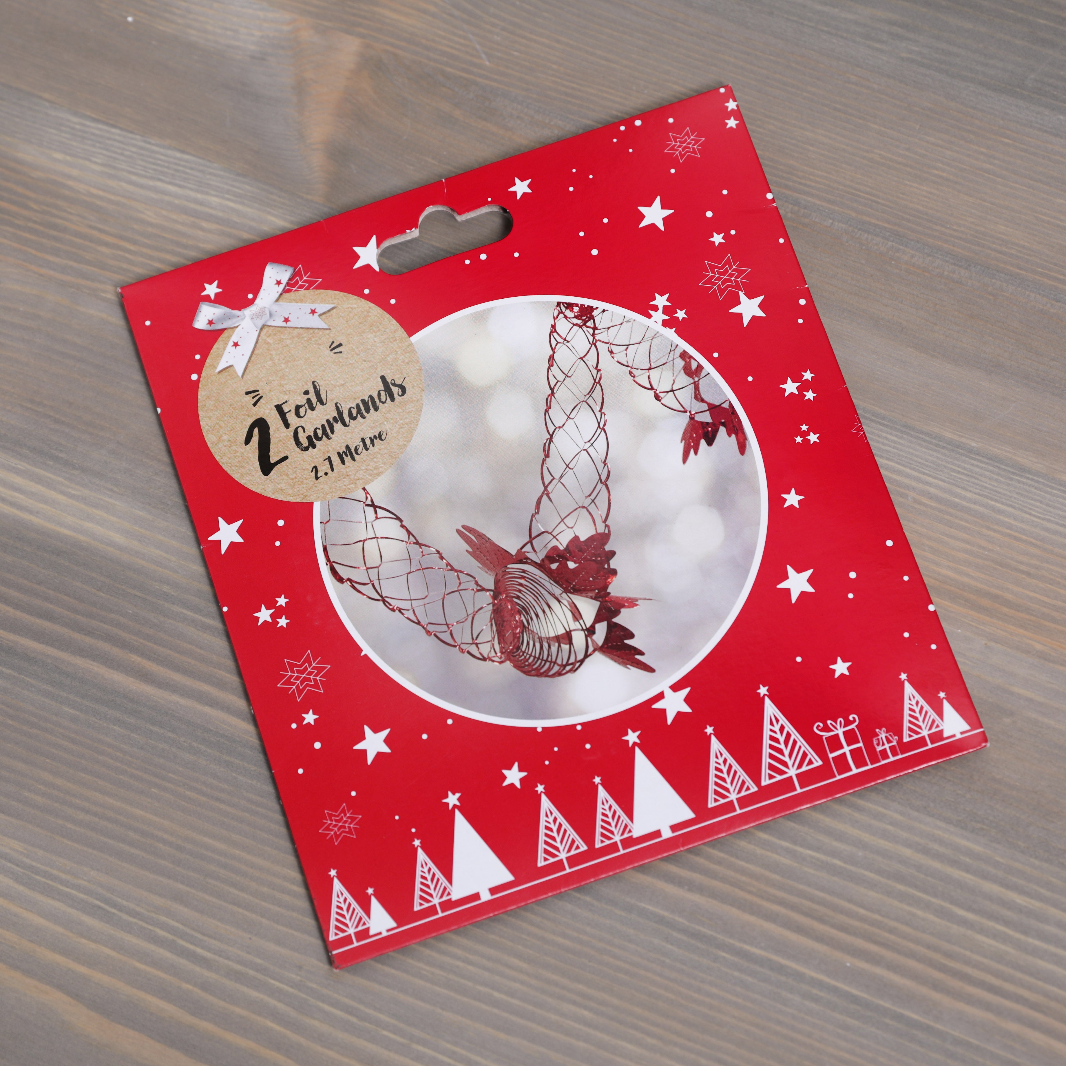2 x Foil Christmas Garland 2.7 metres