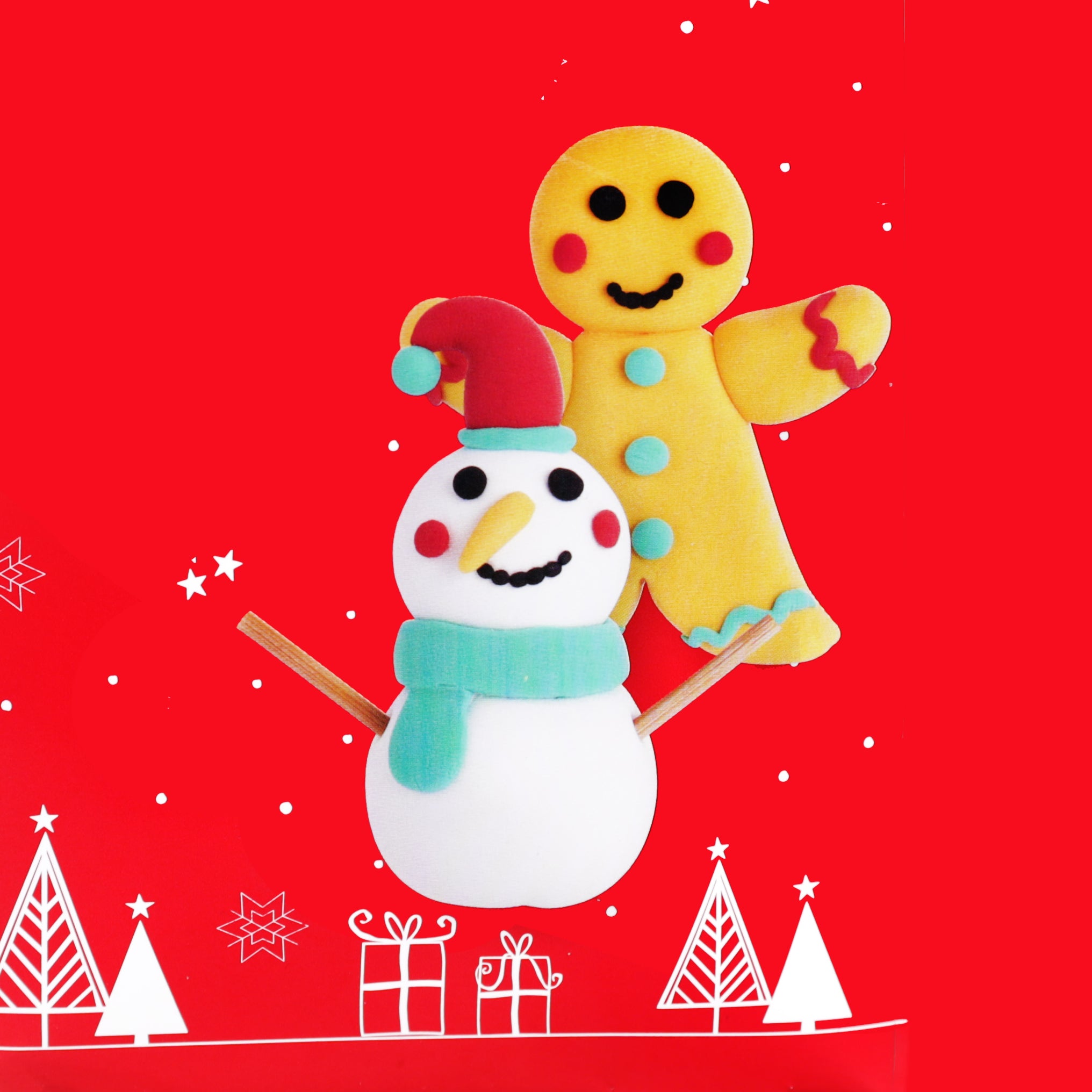 Make Your Own Clay Snowman & Gingerbread Man - Craft Kit