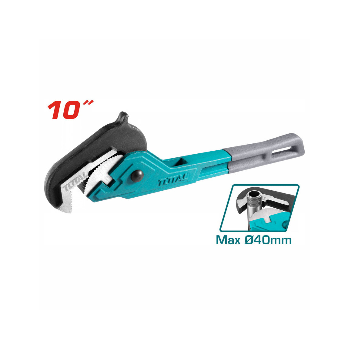Total Ratcheting Pipe Wrench - 250mm/10" - THT171102