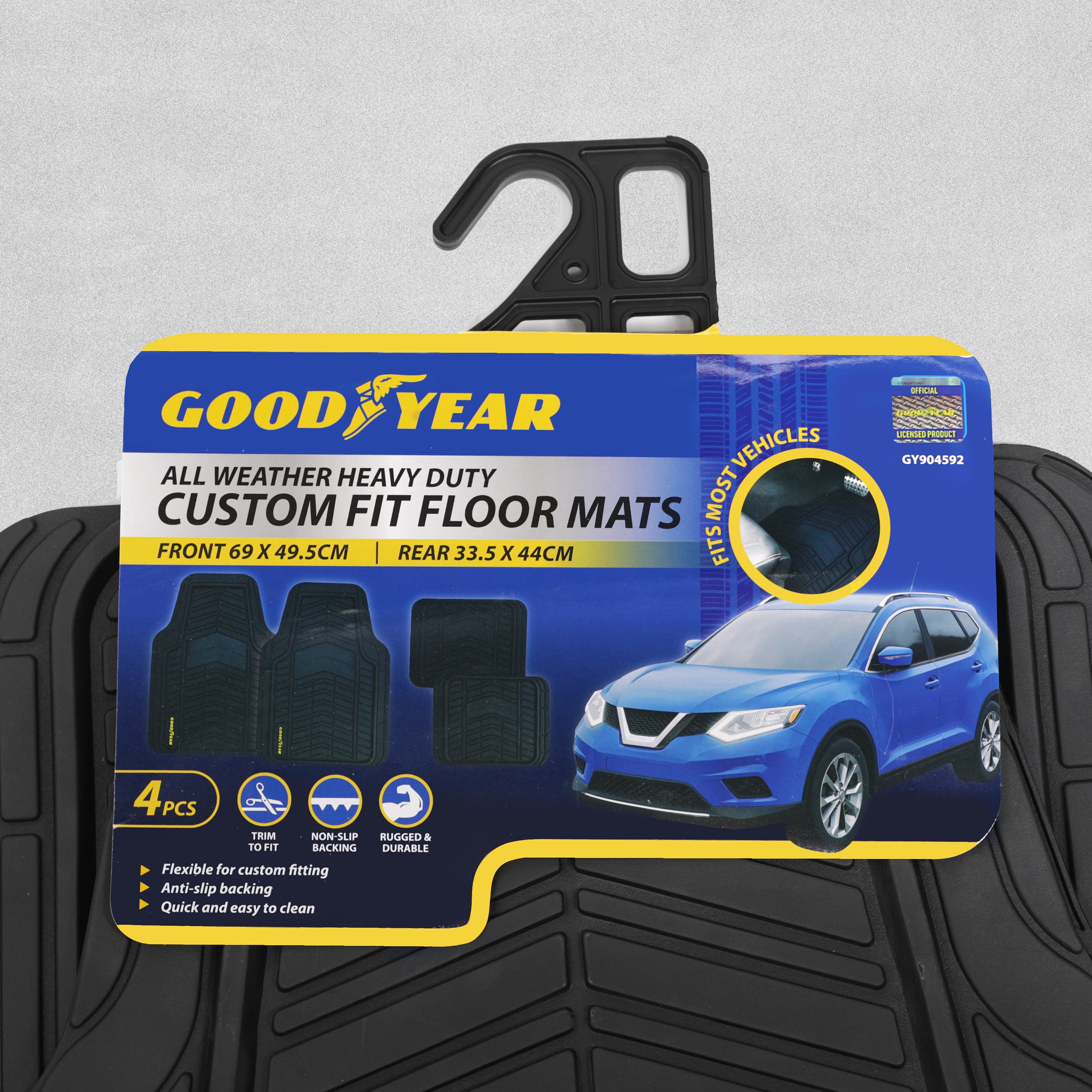 Goodyear 4pc All weather Heavy Duty Custom Fit Door Mats.