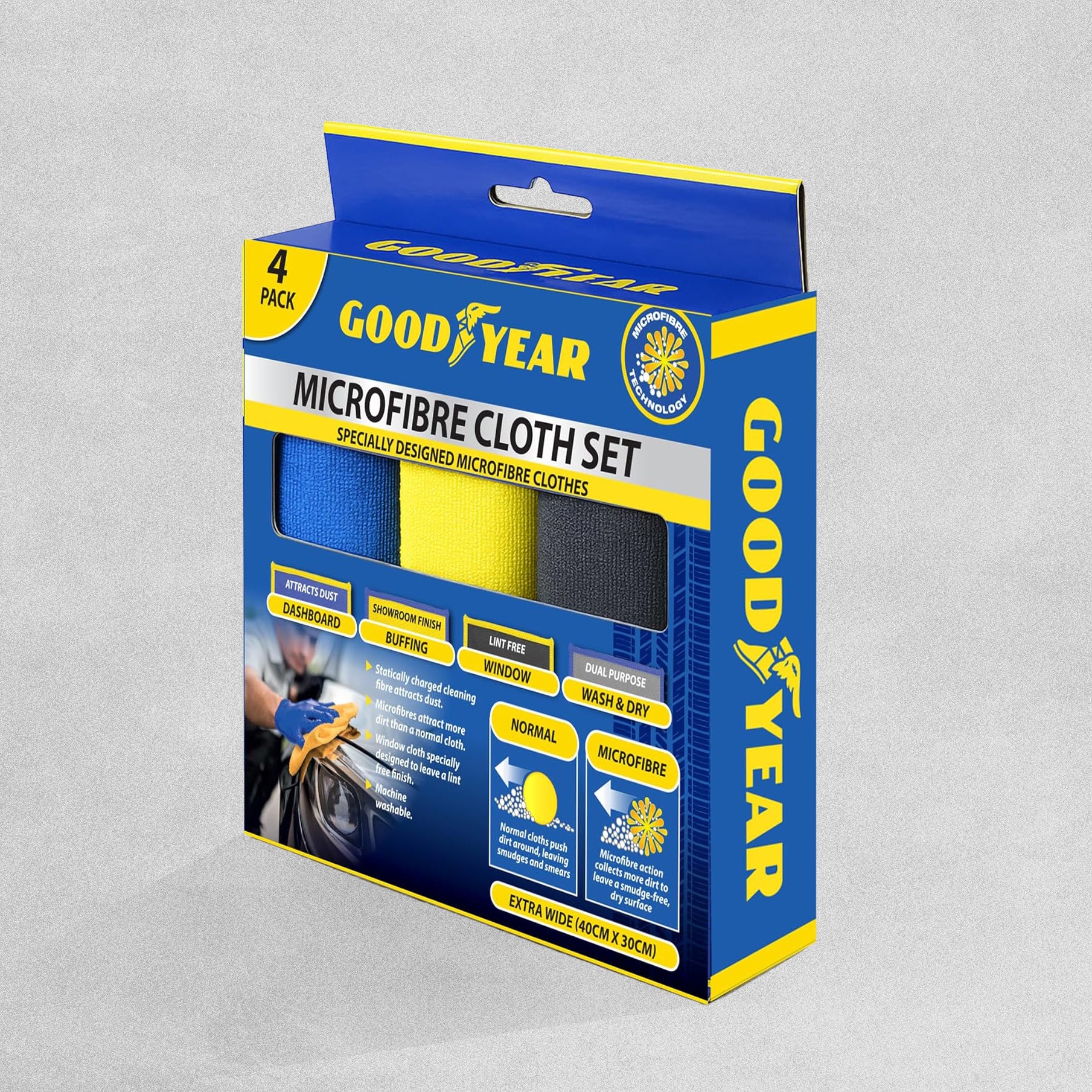 Good Year Microfibre Cloths 40 x 30 cm - Pack of 4