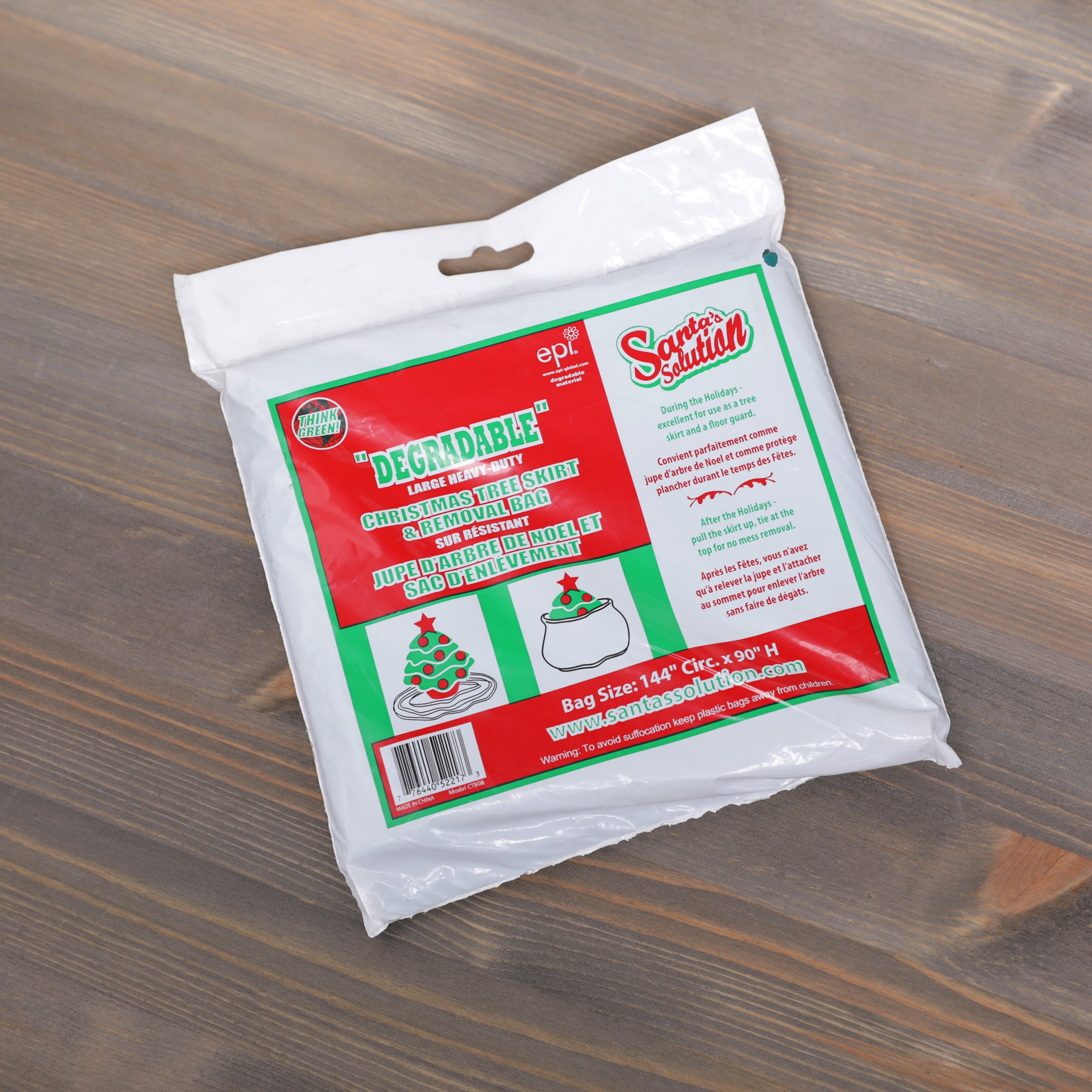Degradable Christmas Tree Skirt and Removal Bag