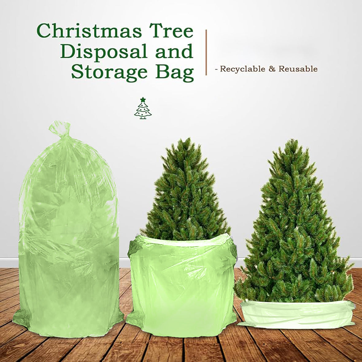 Degradable Christmas Tree Skirt and Removal Bag