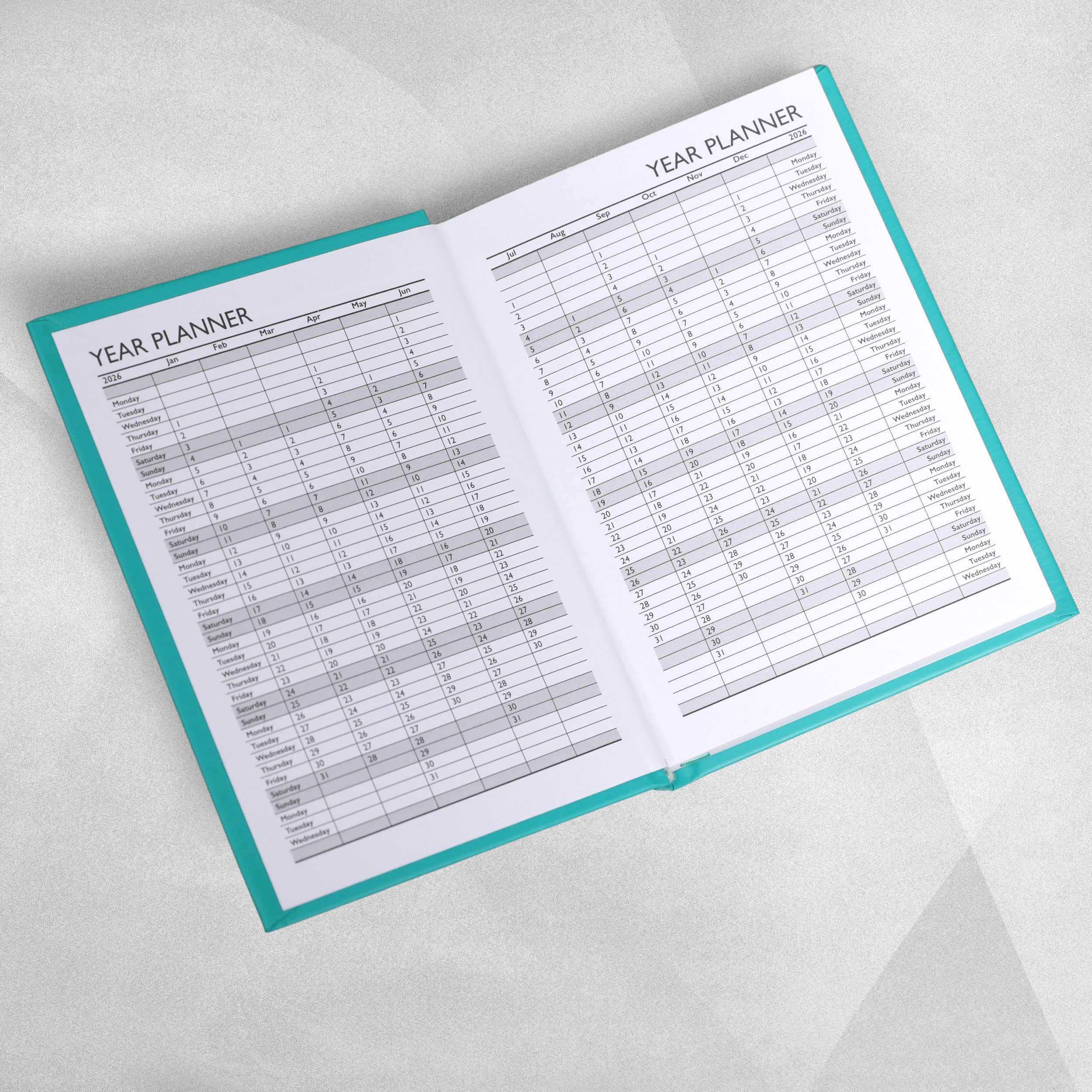 2026 Hardback A6 Diary - Day a Page - Various Colours