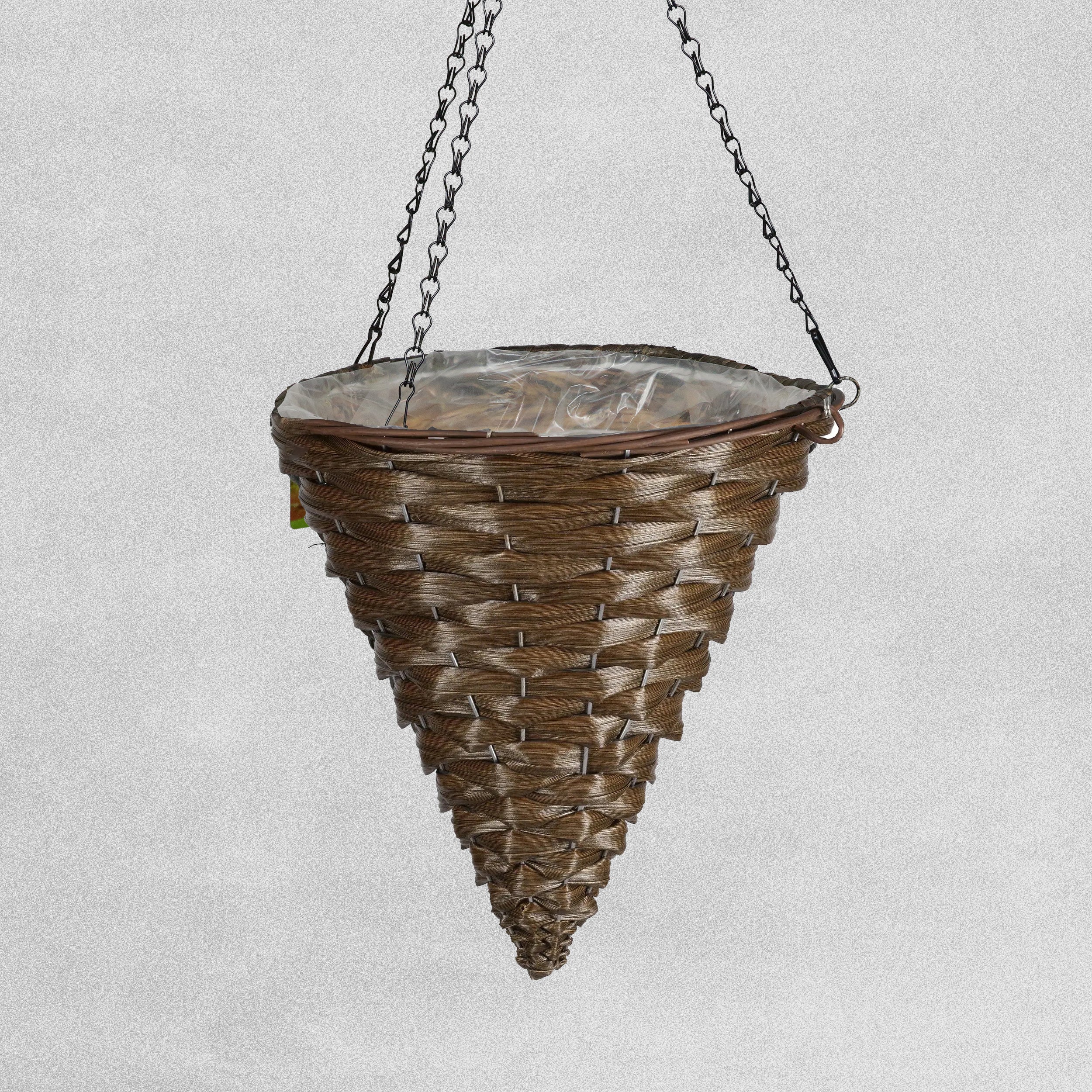Smart Garden Hazel Faux Rattan Hanging Cone - 14"