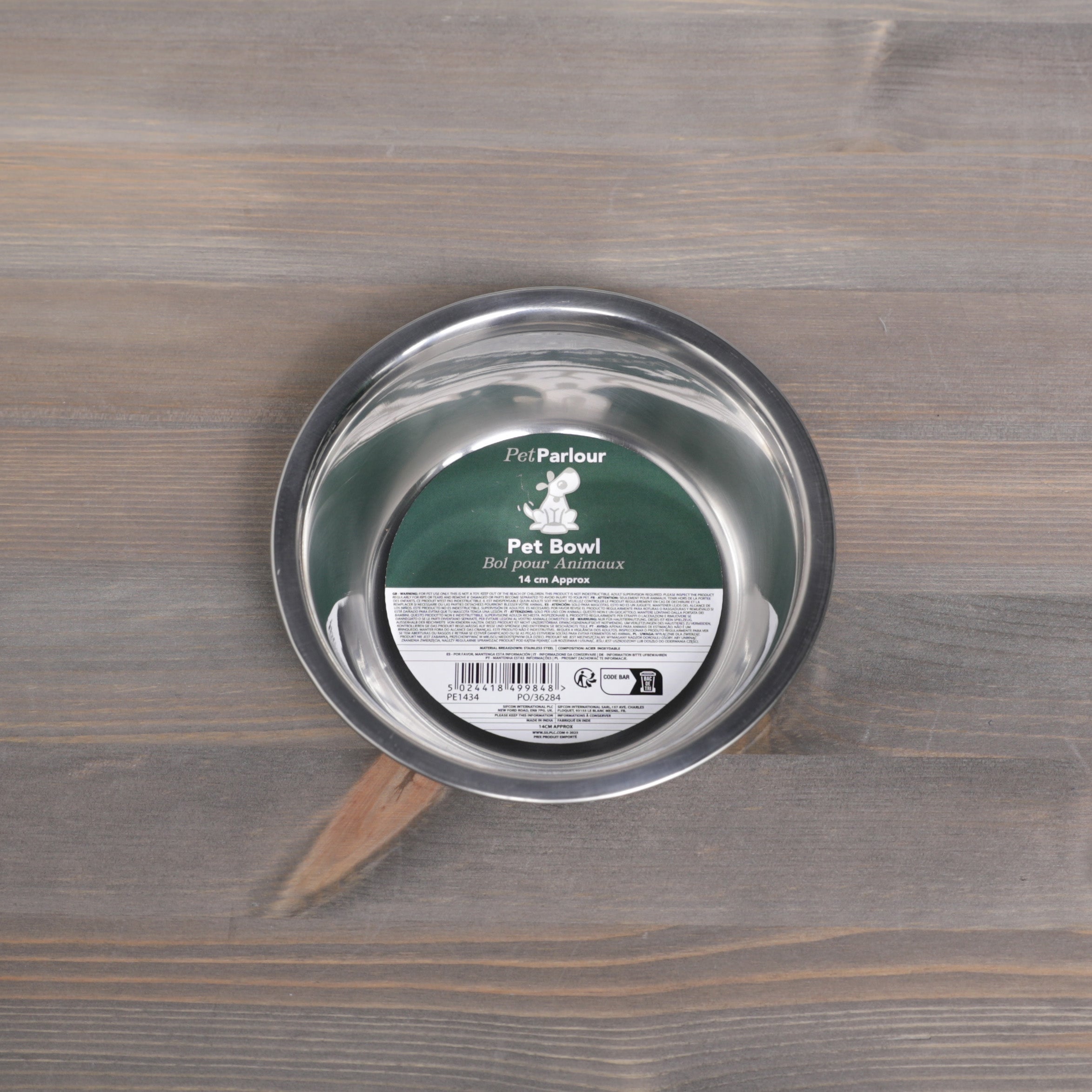 Pet Parlour Stainless Steel Paw Print Pet Bowl - Various Sizes Available