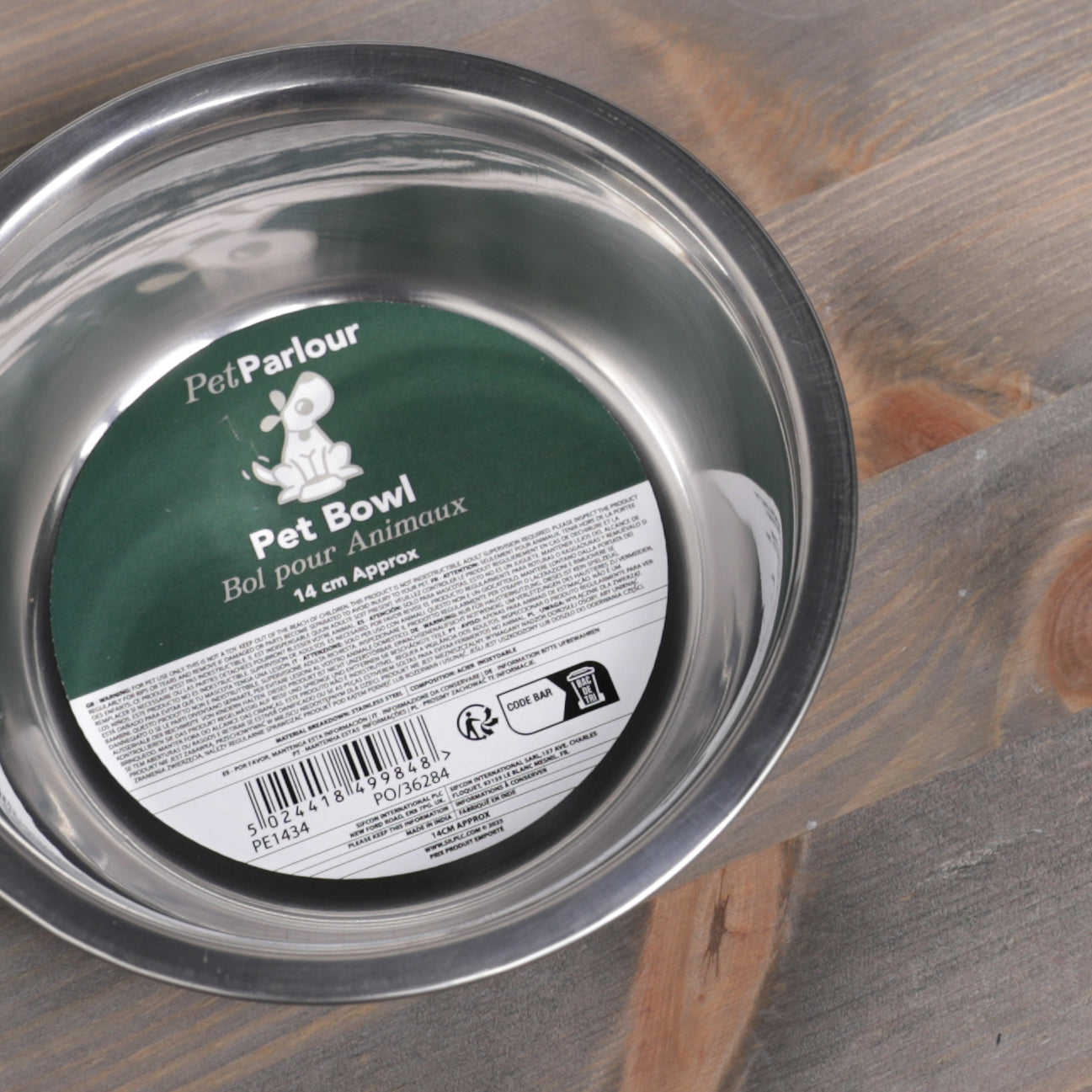 Pet Parlour Stainless Steel Paw Print Pet Bowl - Various Sizes Available