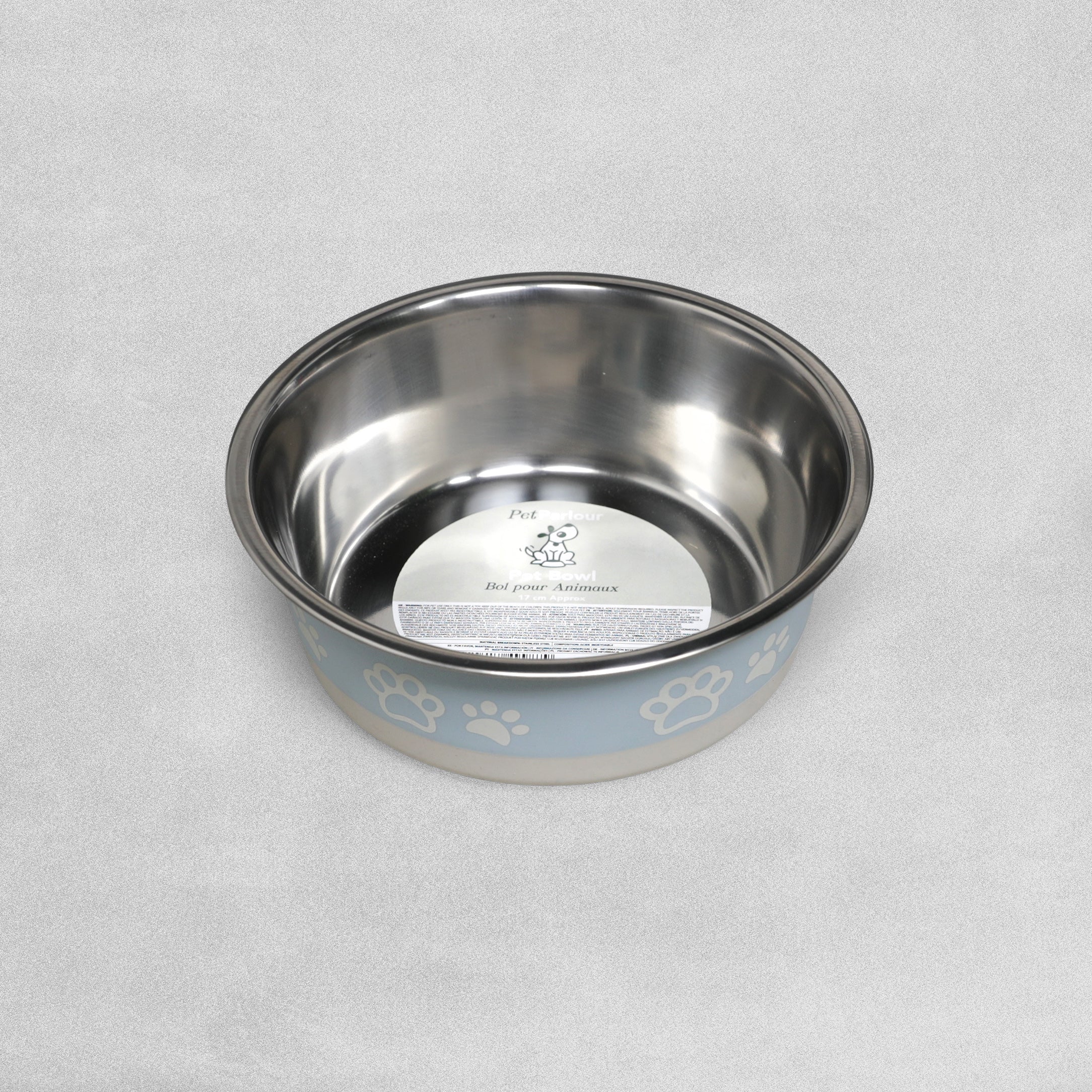 Pet Parlour Stainless Steel Paw Print Pet Bowl - Various Sizes Available