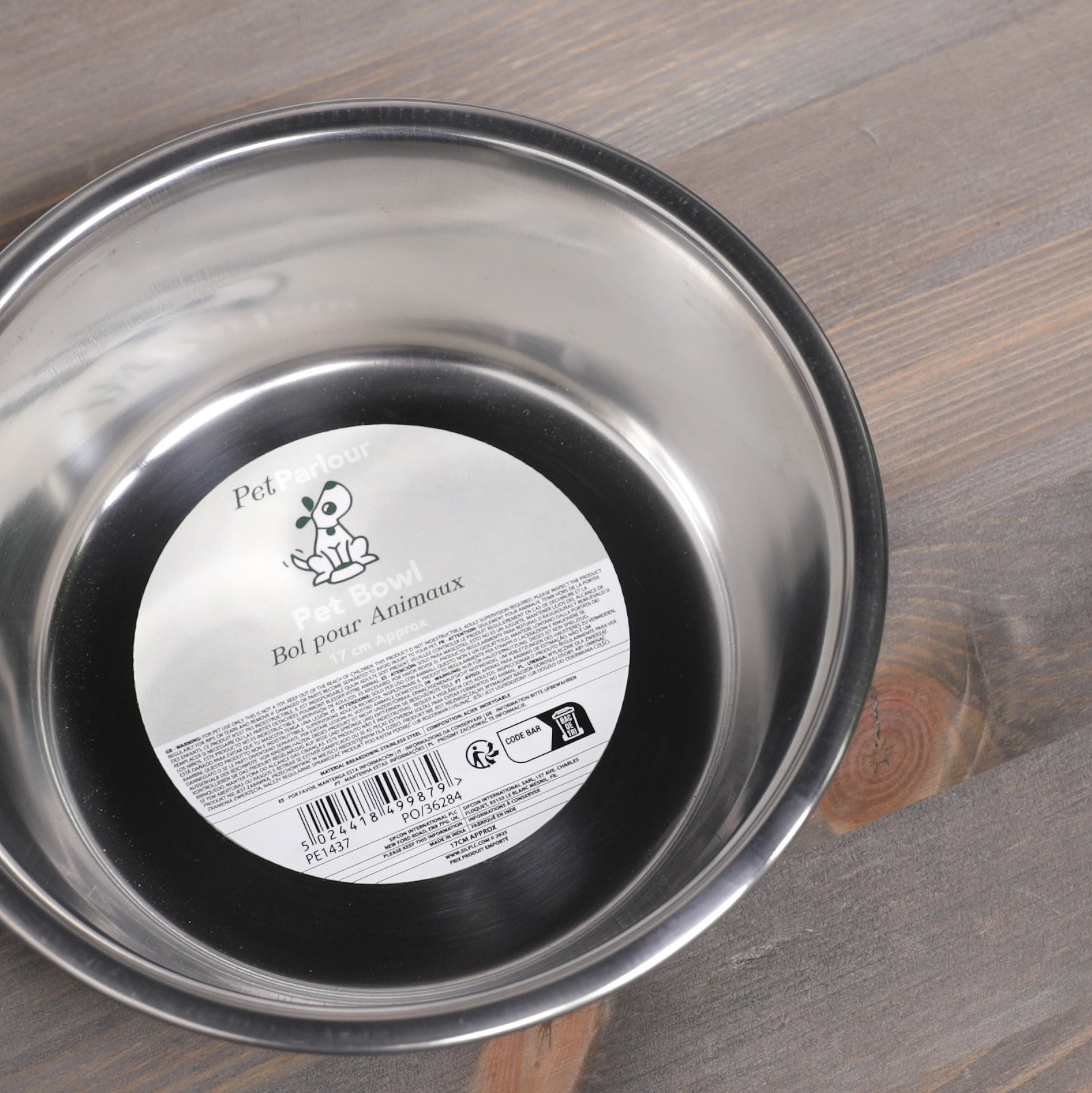 Pet Parlour Stainless Steel Paw Print Pet Bowl - Various Sizes Available