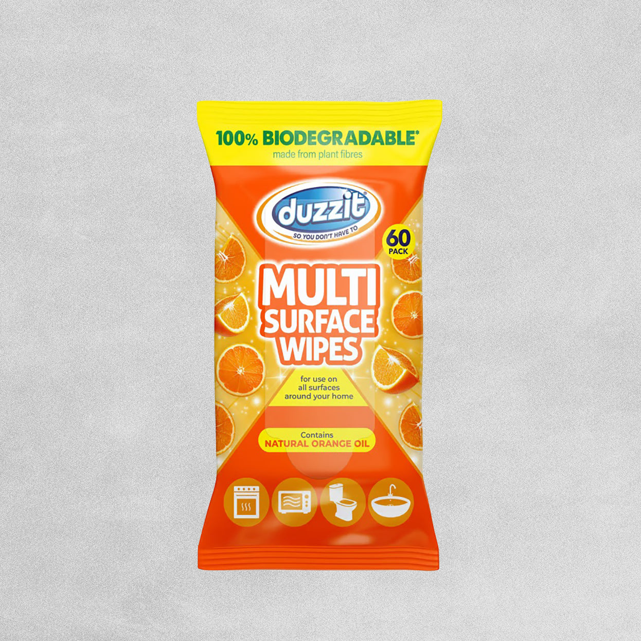 Duzzit Biodegradable Multi Surface Wipes - 60pcs