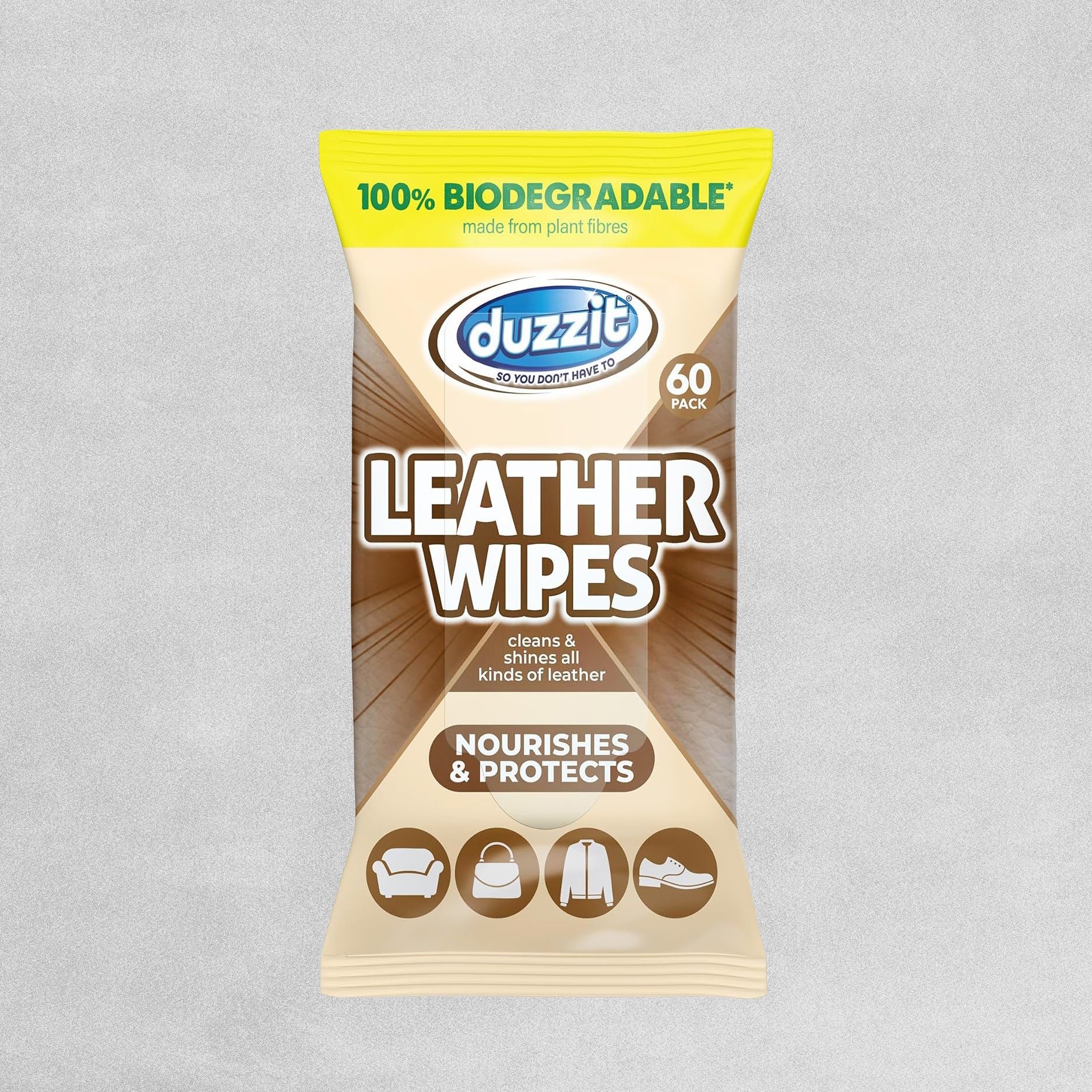 Duzzit Biodegradable Leather Wipes - 60pcs