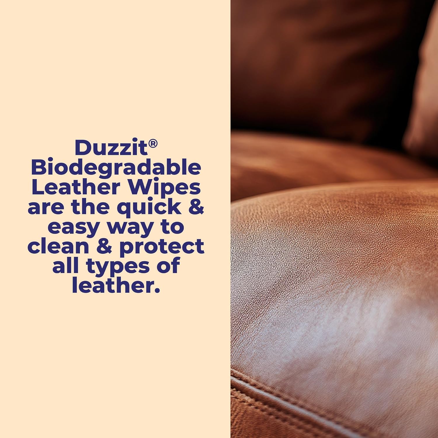 Duzzit Biodegradable Leather Wipes - 60pcs