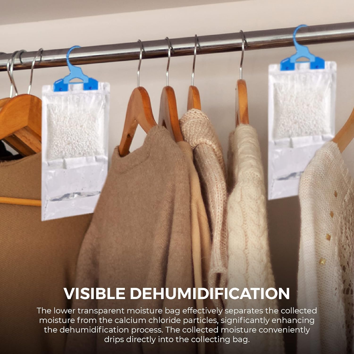 3 Pack Hanging Wardrobe Dehumidifier 180g