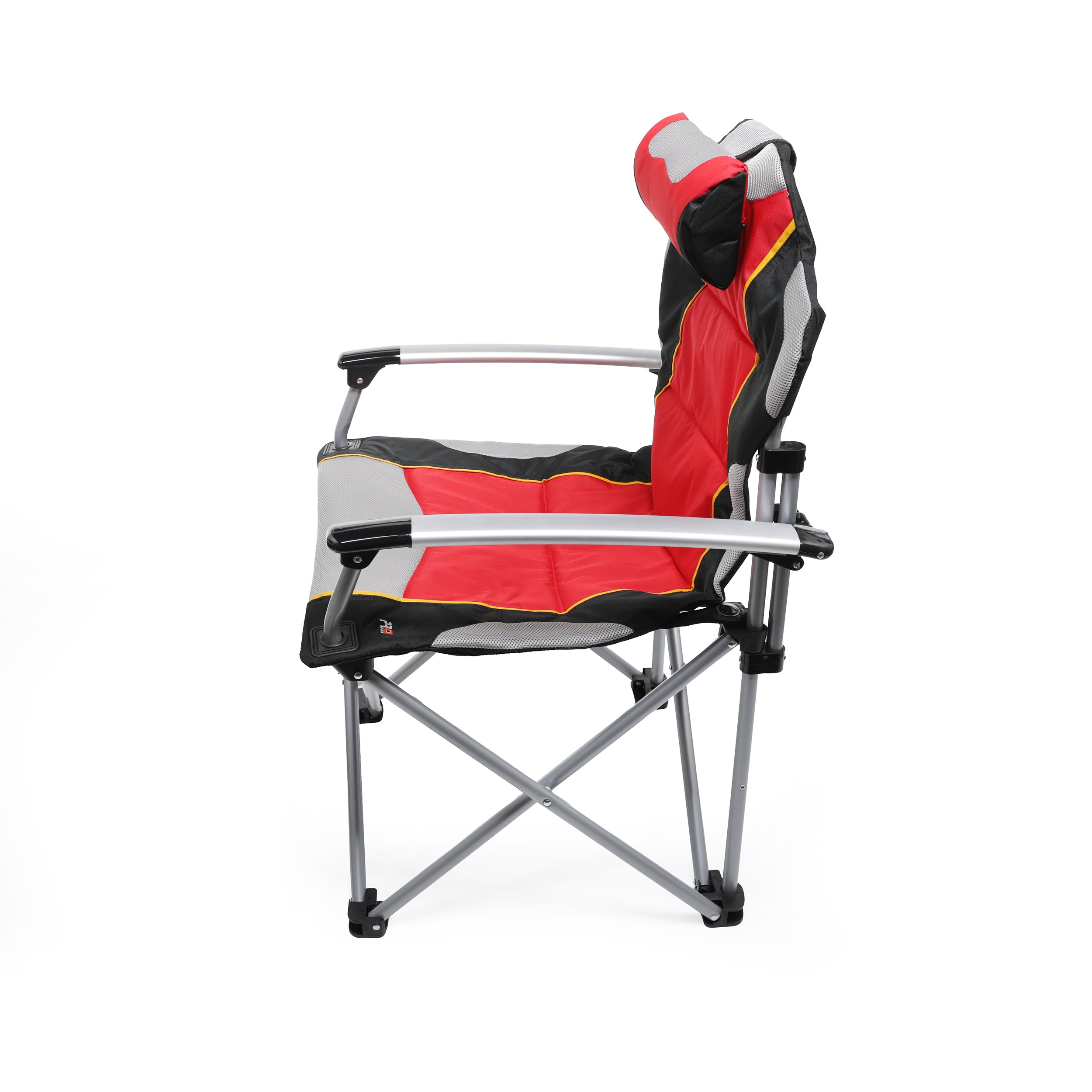 ProMech Racing Fold-Up Camping Paddock Chair with Carry Bag - Scarlet Red
