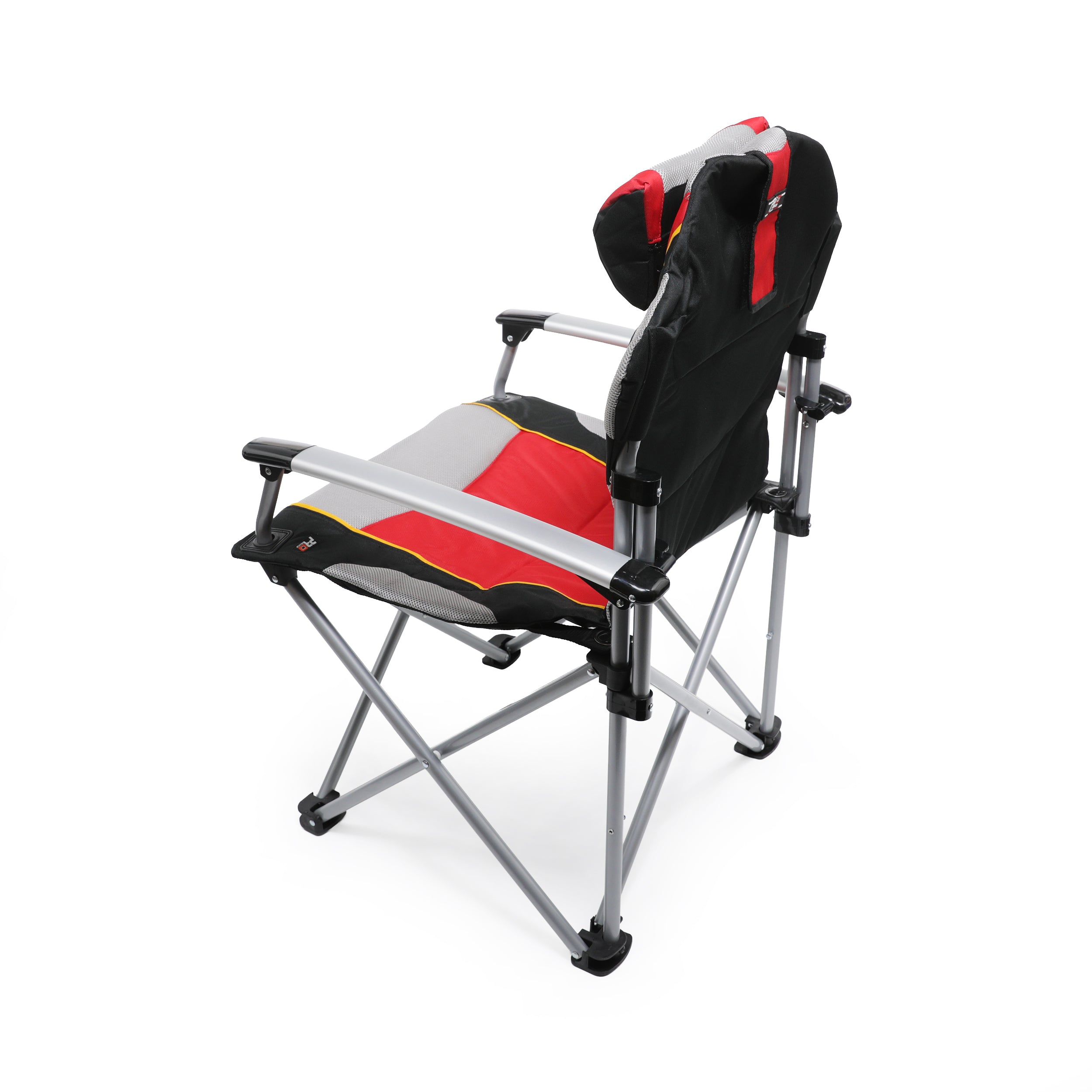 ProMech Racing Fold-Up Camping Paddock Chair with Carry Bag - Scarlet Red