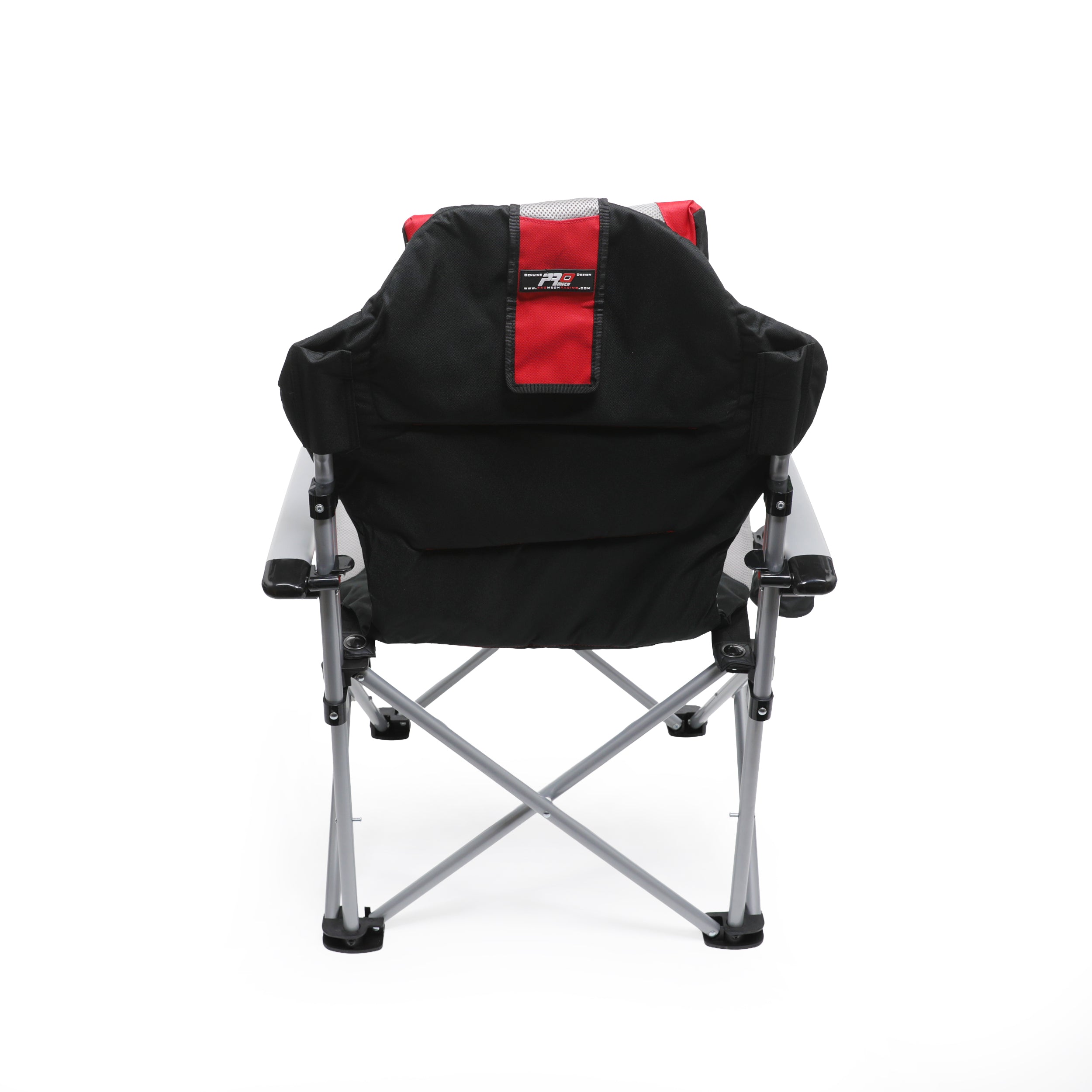 ProMech Racing Fold-Up Camping Paddock Chair with Carry Bag - Scarlet Red