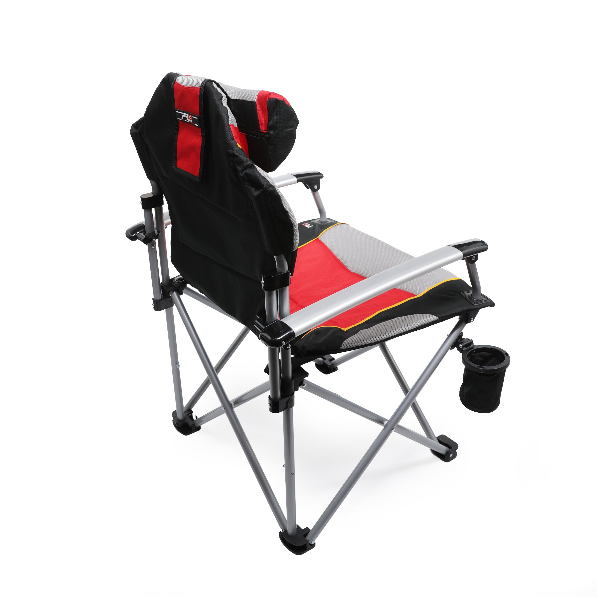 ProMech Racing Fold-Up Camping Paddock Chair with Carry Bag - Scarlet Red