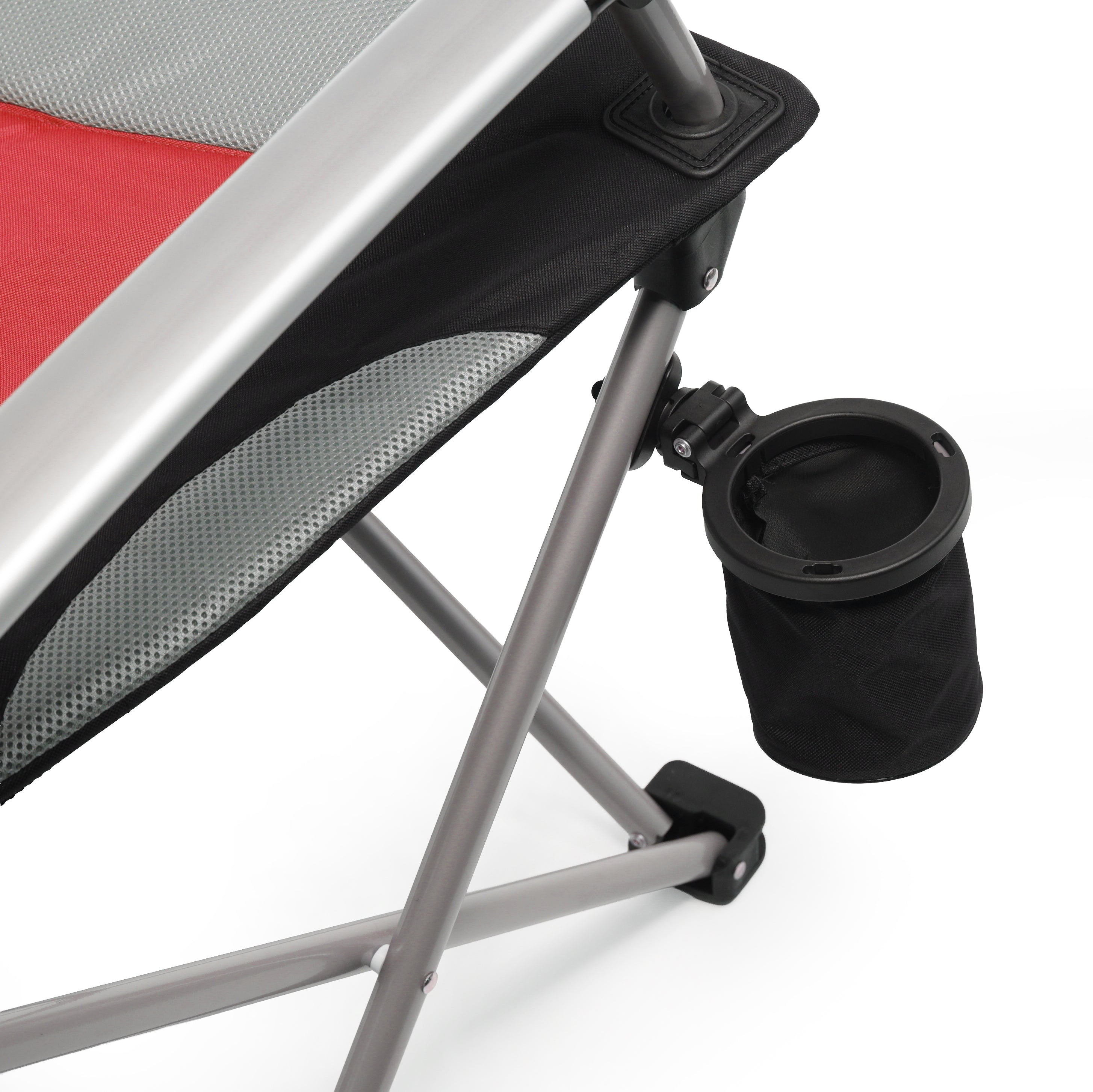 ProMech Racing Fold-Up Camping Paddock Chair with Carry Bag - Scarlet Red