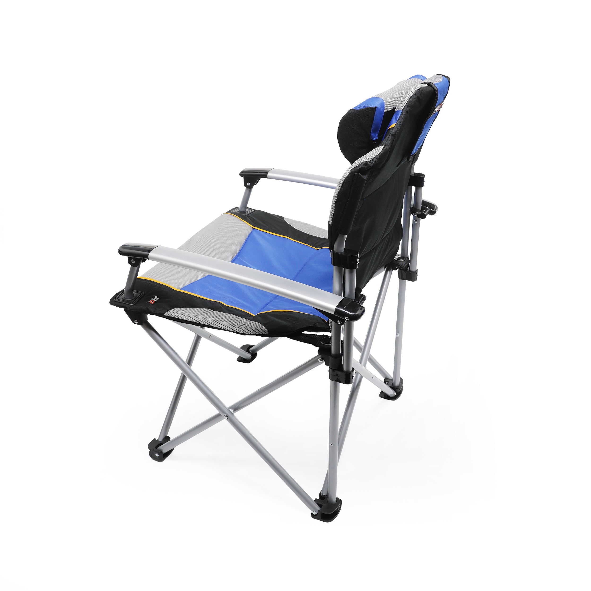 ProMech Racing Fold-Up Camping Paddock Chair with Carry Bag - Riptide Blue