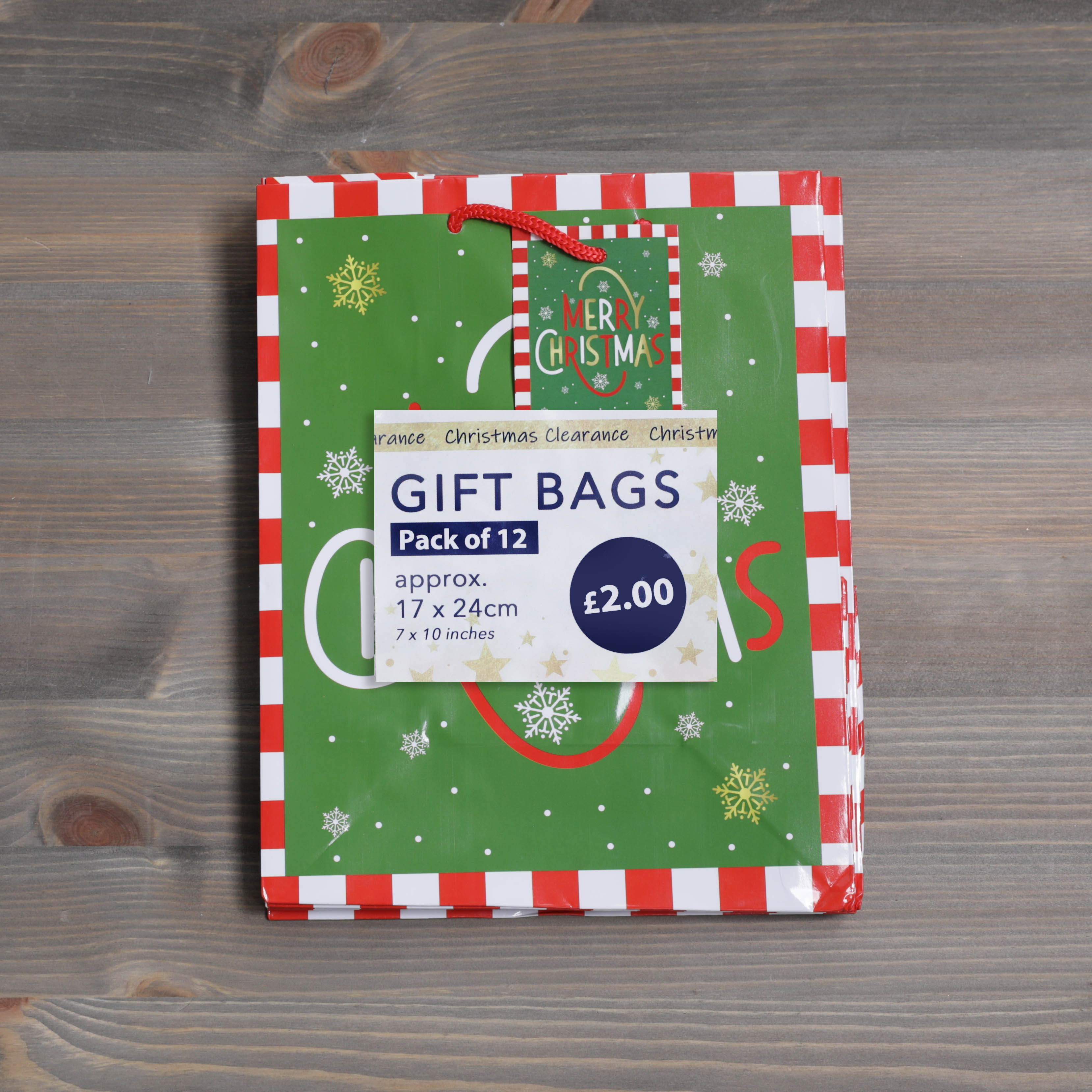 Christmas Gift Bags Merry Christmas Design - Various Sizes Available