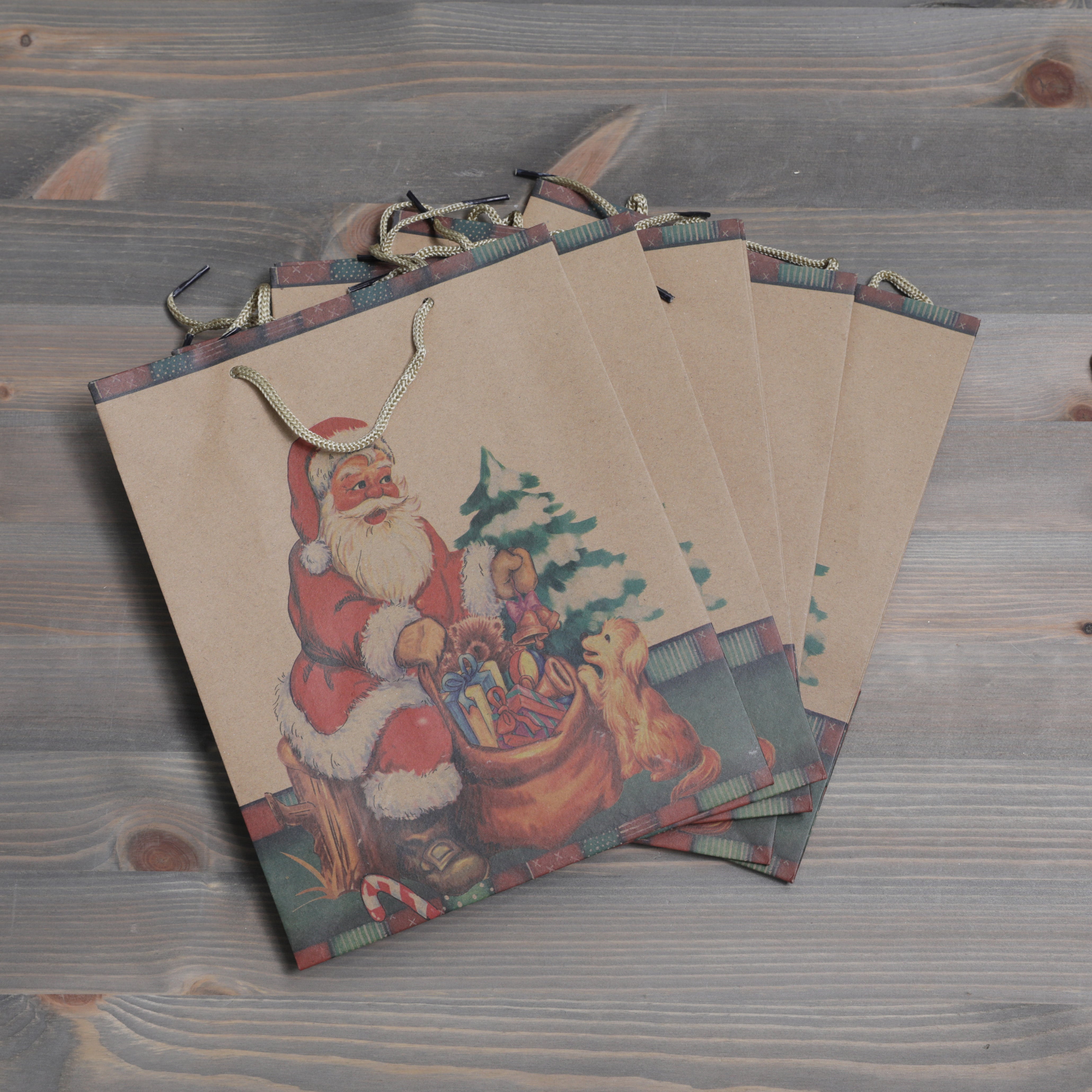 Christmas Gift Bags Father Christmas Design - Various Sizes Available